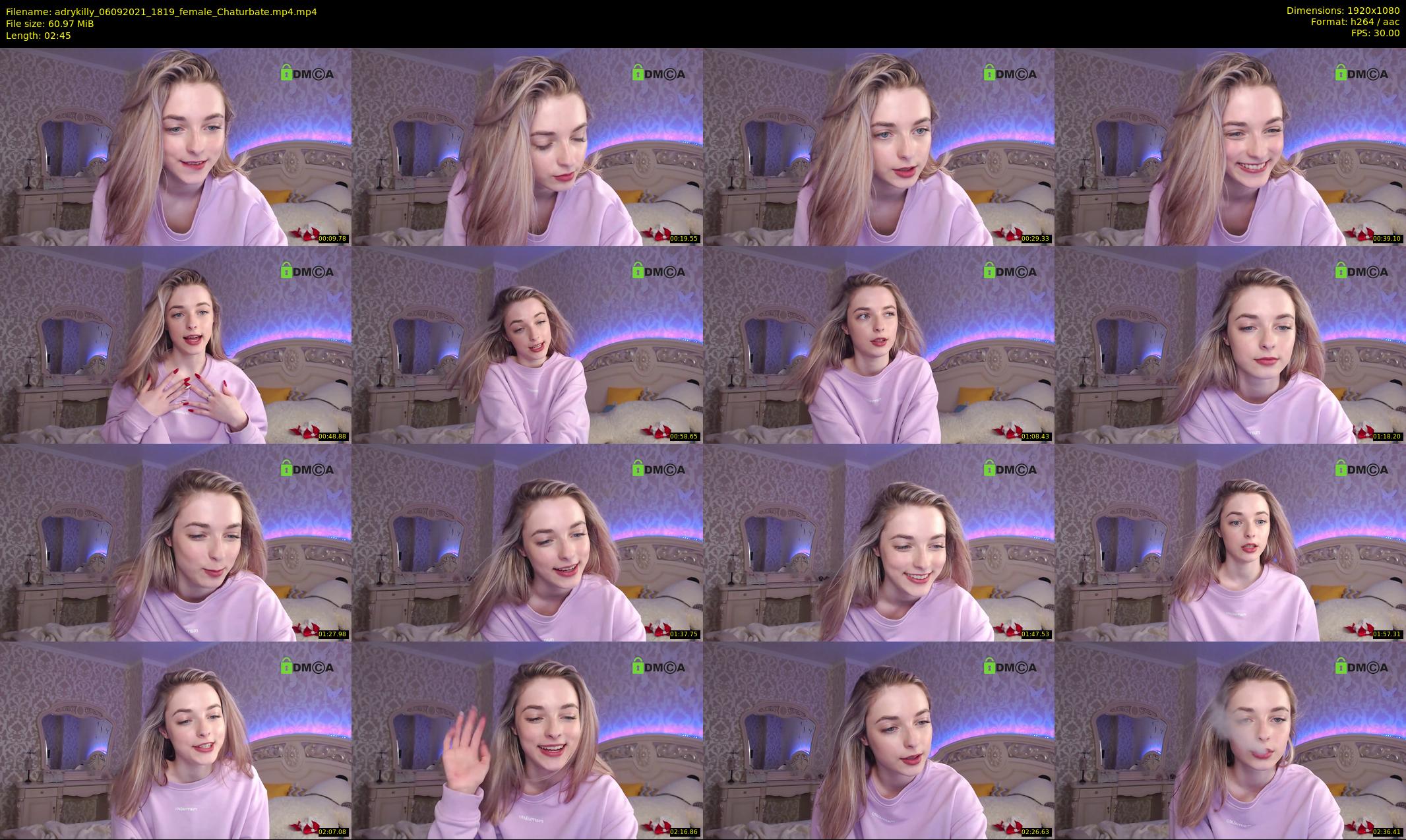 adrykilly — 3 minute Chaturbate female cam show recording, 1080p, Sep 6, 2021