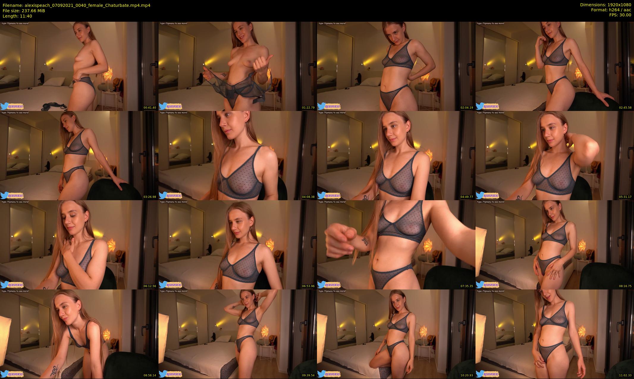 alexispeach — 12 minute Chaturbate female cam show recording, 1080p, Sep 7, 2021