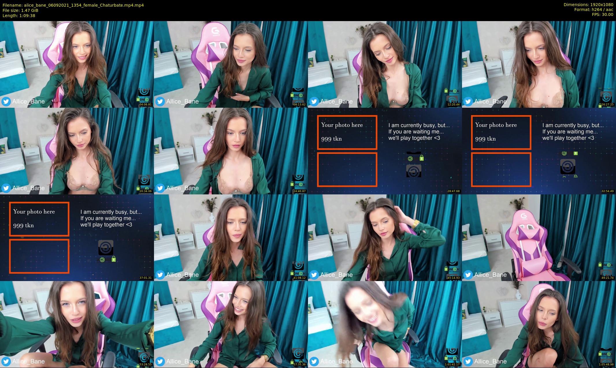 alice_bane — 70 minute Chaturbate female cam show recording, 1080p, Sep 6, 2021