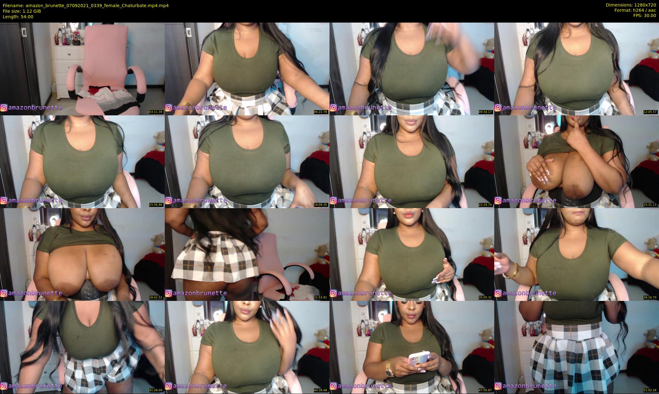 amazon_brunette — 54 minute Chaturbate female cam show recording, 720p, Sep 7, 2021