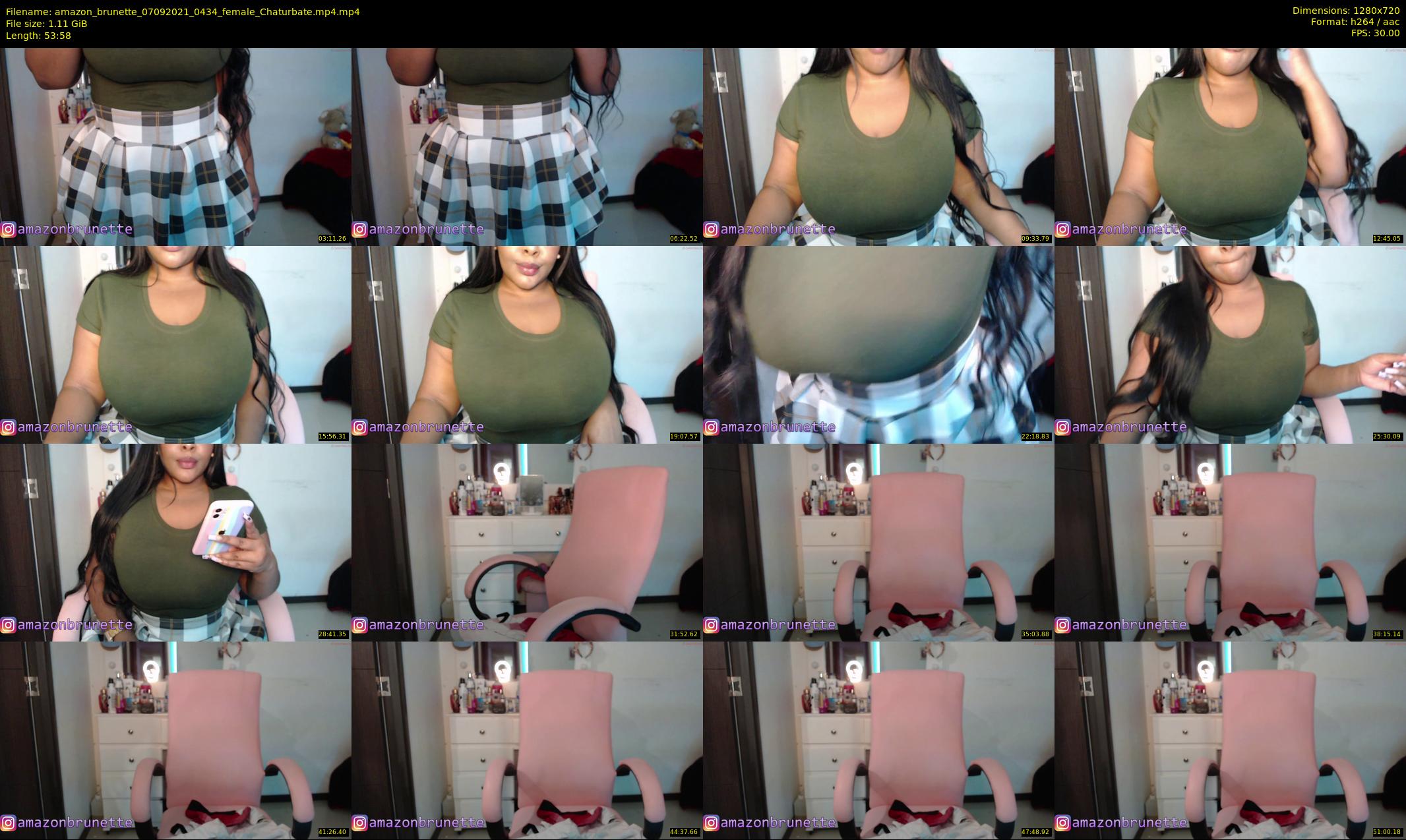 amazon_brunette — 54 minute Chaturbate female cam show recording, 720p, Sep 7, 2021