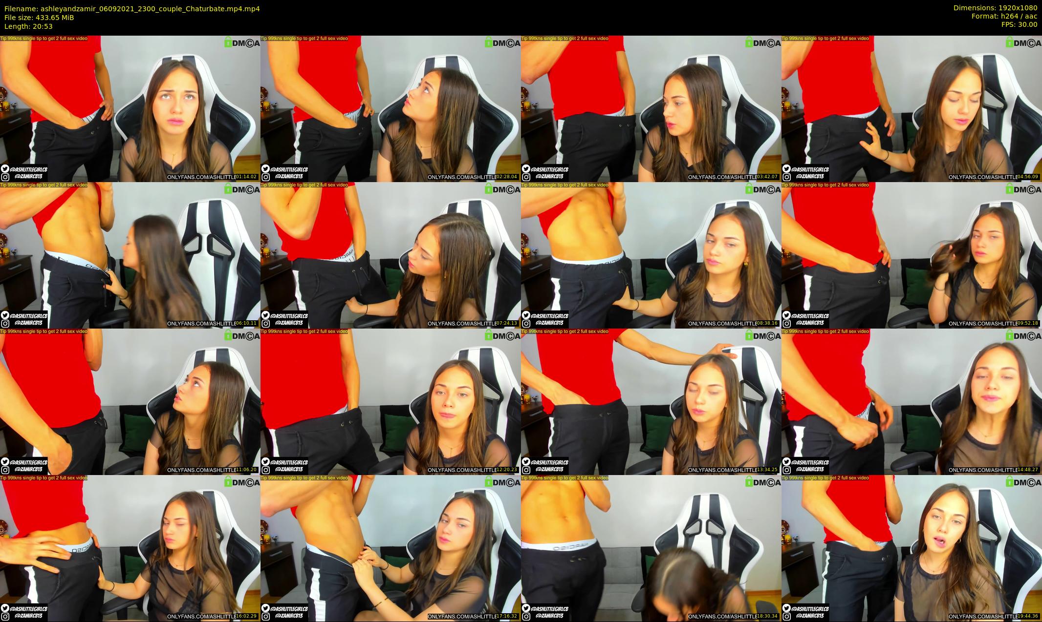 ashleyandzamir — 21 minute Chaturbate couple cam show recording, 1080p, Sep 6, 2021