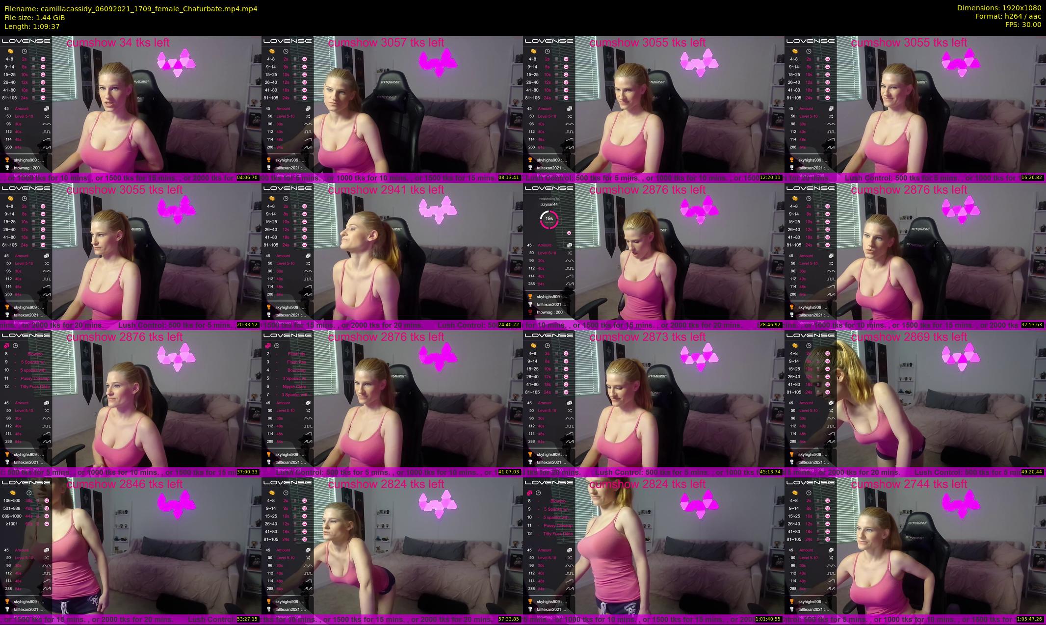 camillacassidy — 70 minute Chaturbate female cam show recording, 1080p, Sep 6, 2021