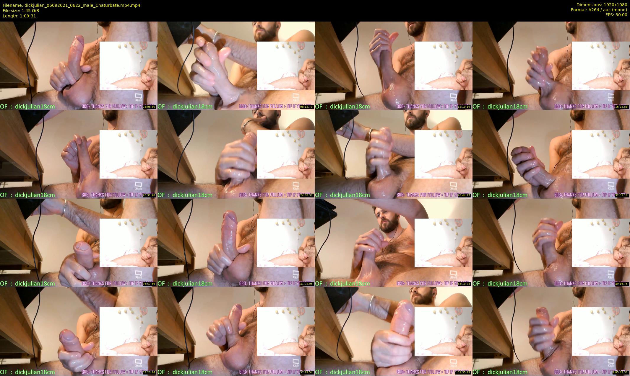 dickjulian — 70 minute Chaturbate male cam show recording, 1080p, Sep 6, 2021