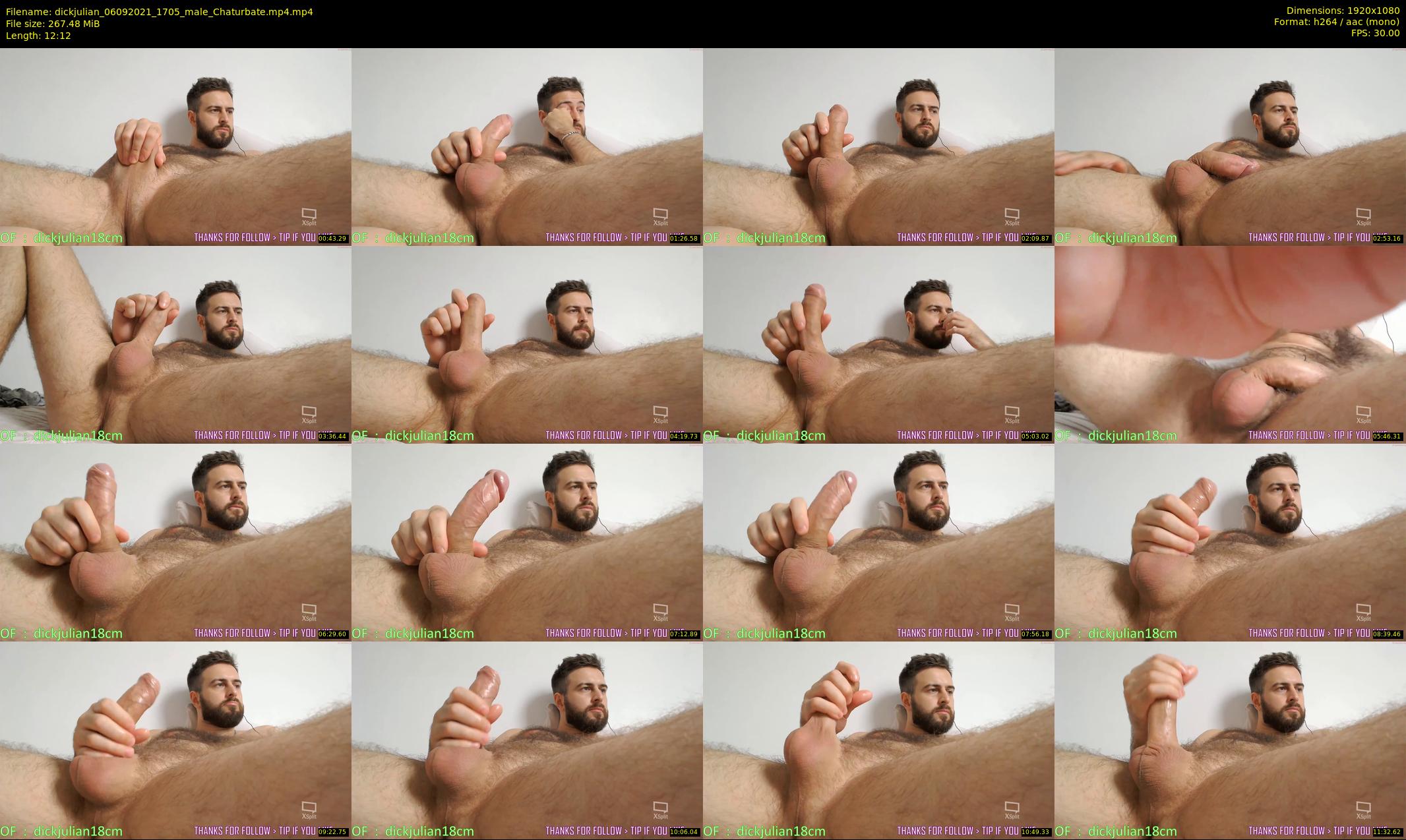 dickjulian — 13 minute Chaturbate male cam show recording, 1080p, Sep 6, 2021
