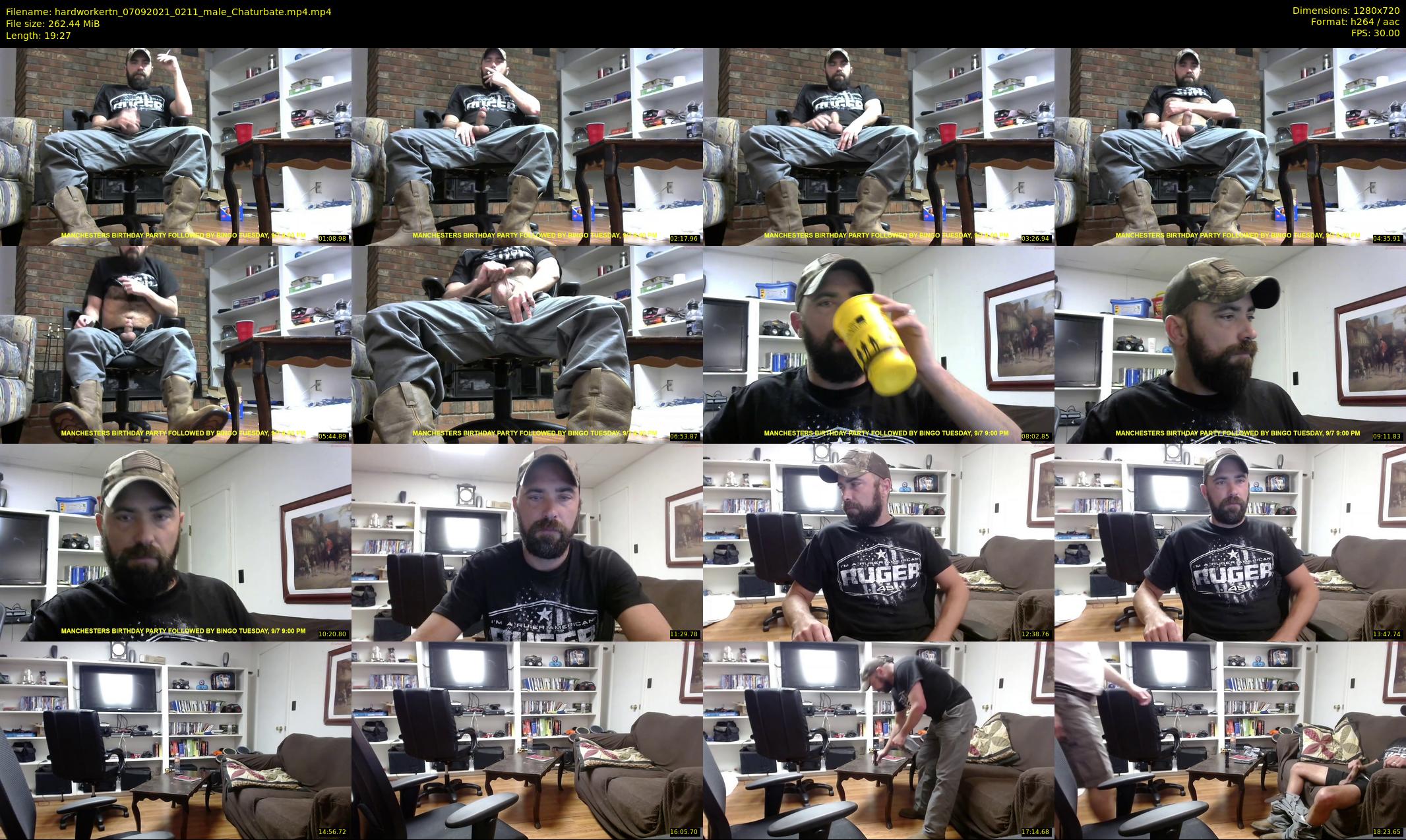 hardworkertn — 20 minute Chaturbate male cam show recording, 720p, Sep 7, 2021