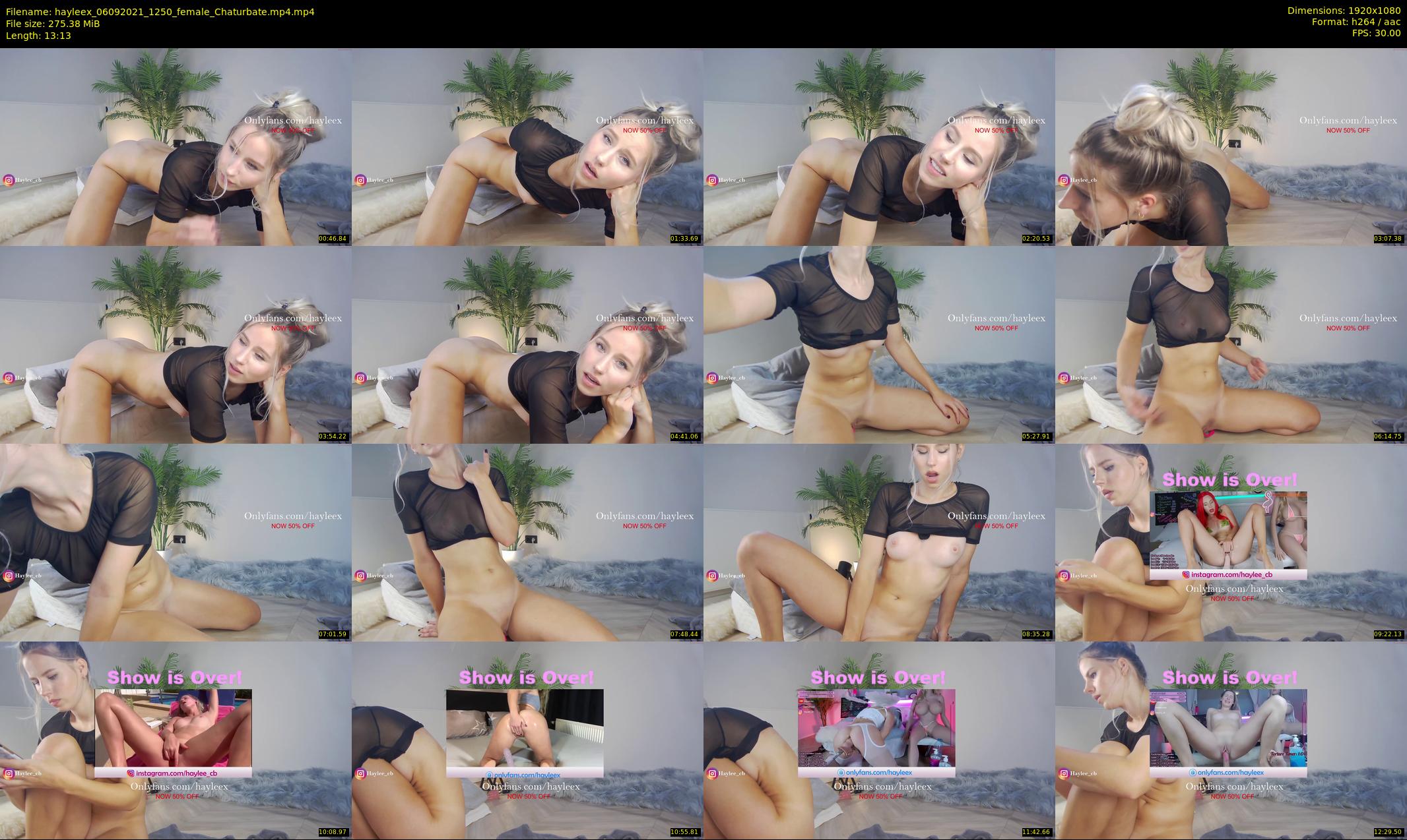 hayleex — 14 minute Chaturbate female cam show recording, 1080p, Sep 6, 2021