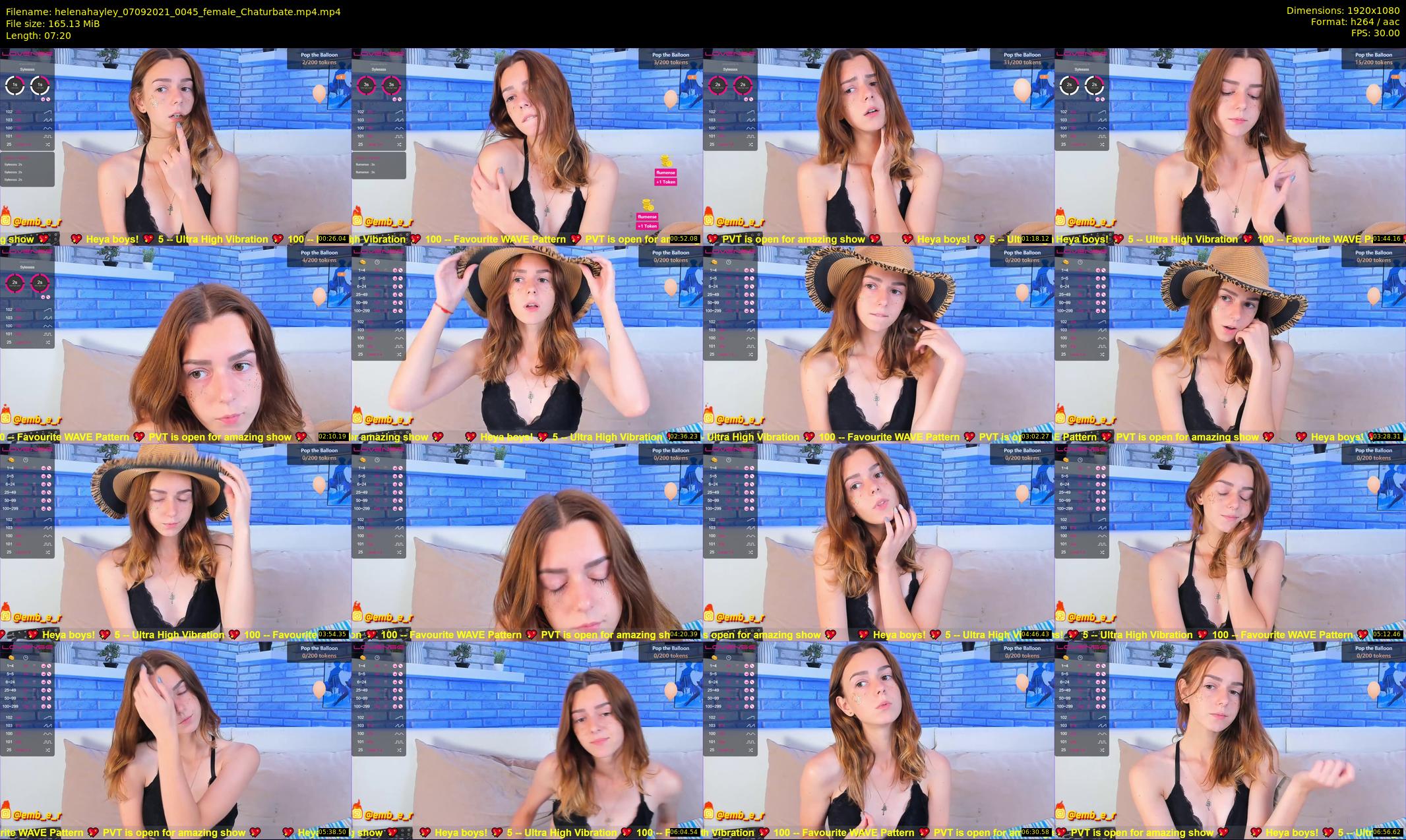 helenahayley — 8 minute Chaturbate female cam show recording, 1080p, Sep 7, 2021
