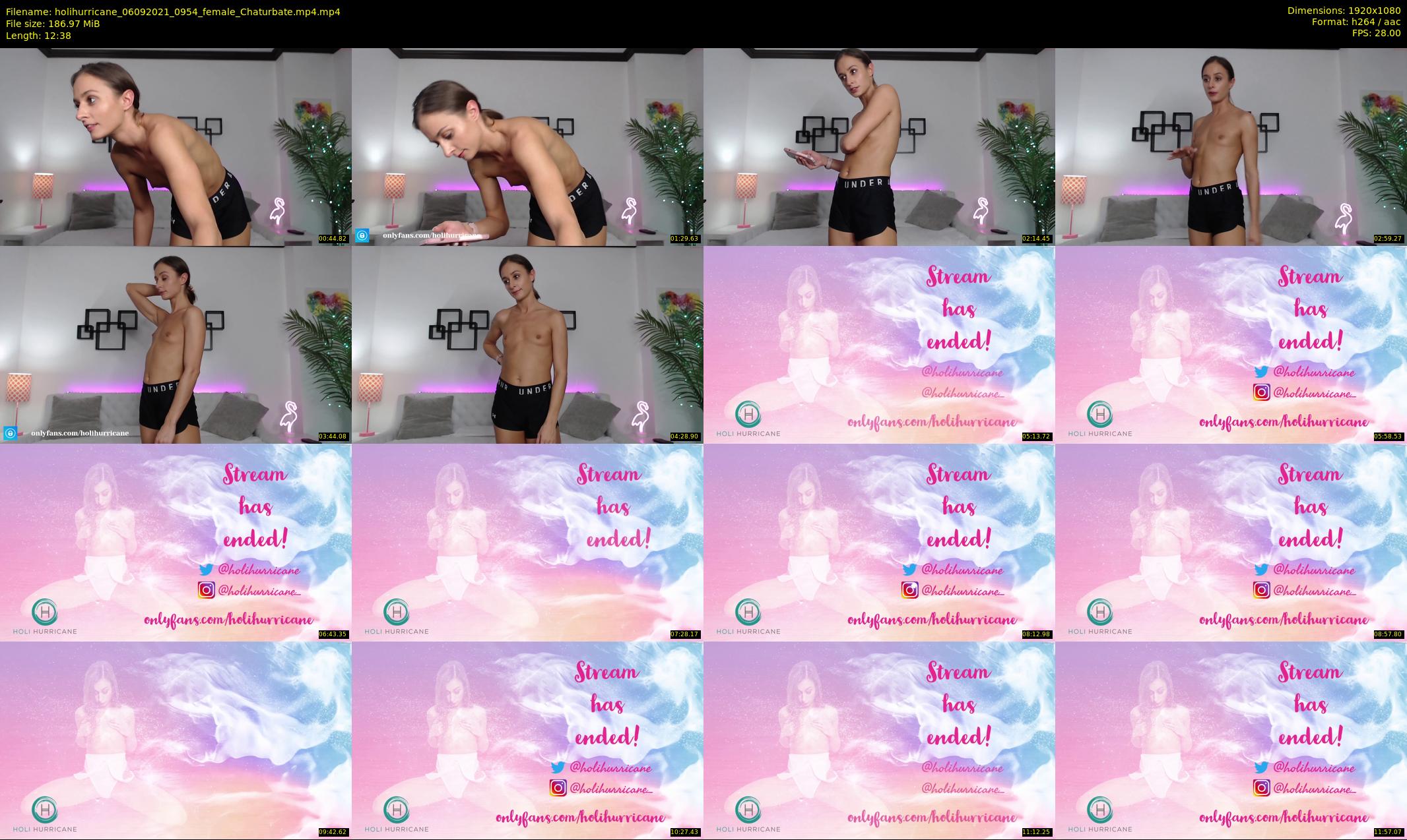 holihurricane — 13 minute Chaturbate female cam show recording, 1080p, Sep 6, 2021