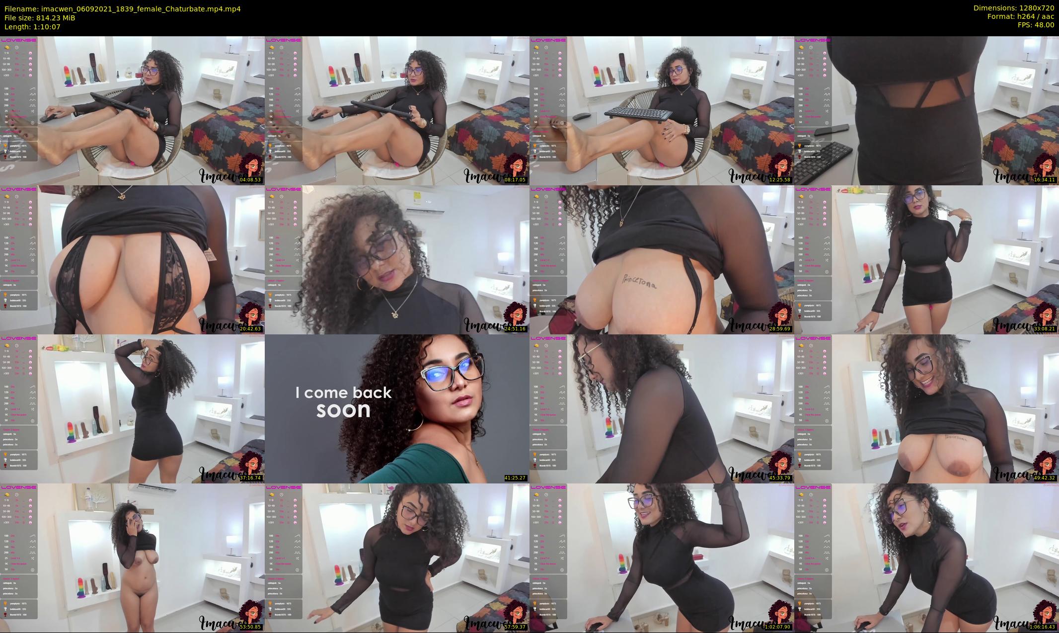 imacwen — 71 minute Chaturbate female cam show recording, 720p, Sep 6, 2021