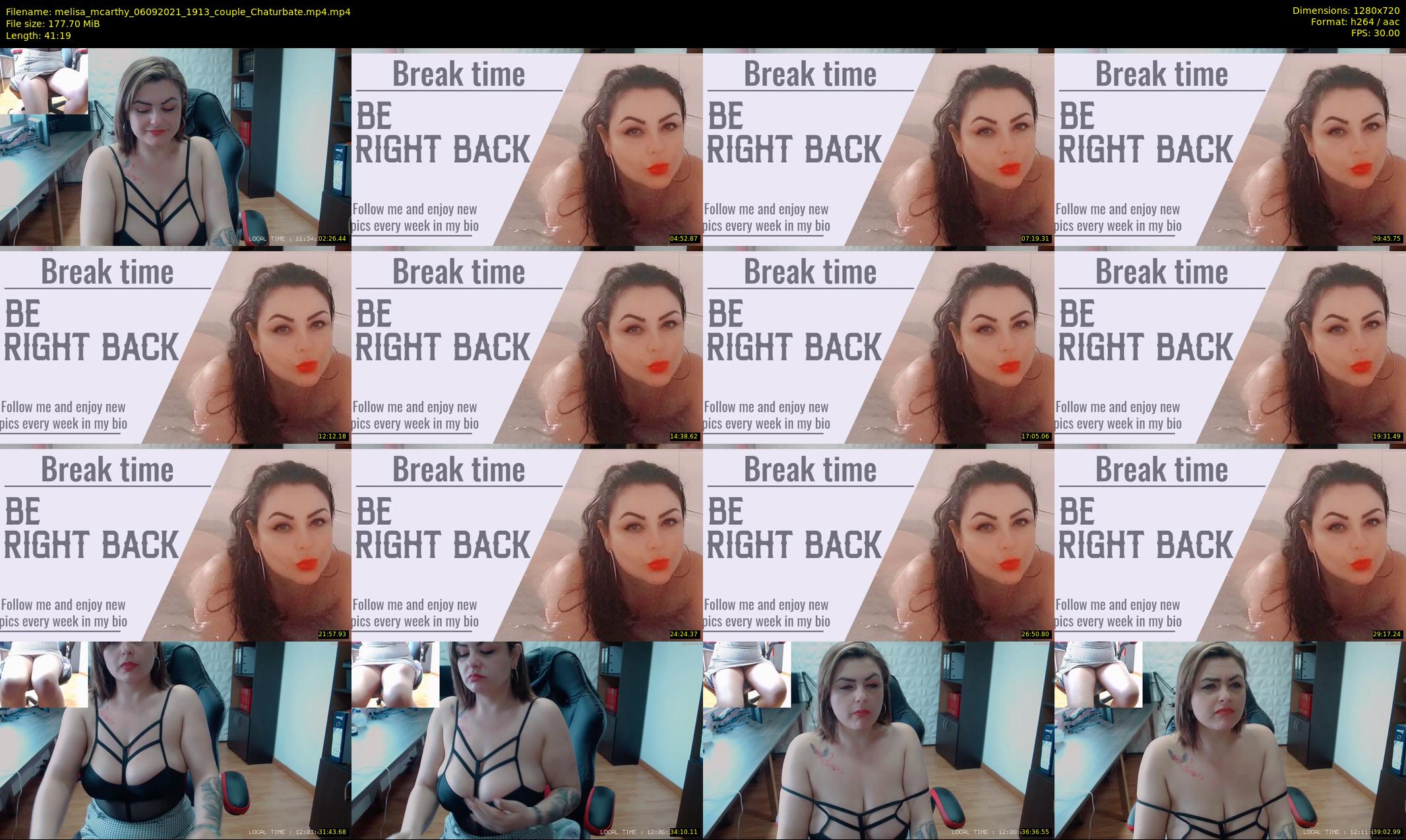 melisa_mcarthy — 42 minute Chaturbate couple cam show recording, 720p, Sep 6, 2021