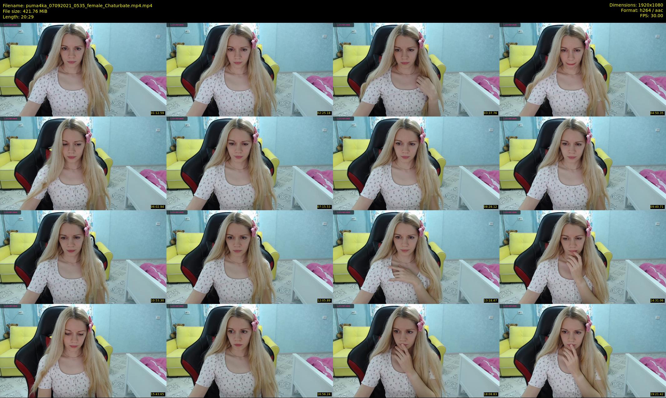 puma4ka — 21 minute Chaturbate female cam show recording, 1080p, Sep 7, 2021