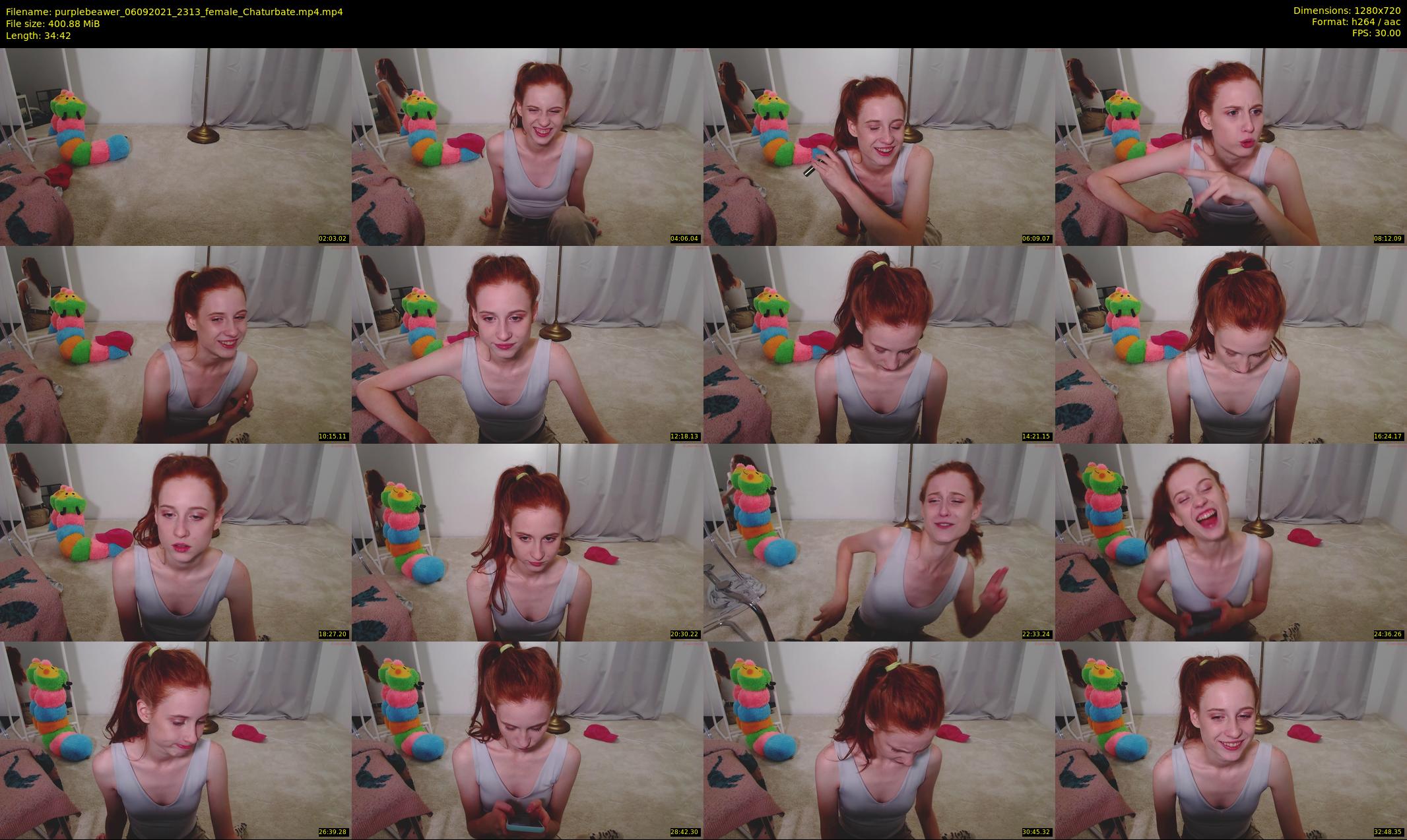 purplebeawer — 35 minute Chaturbate female cam show recording, 720p, Sep 6, 2021