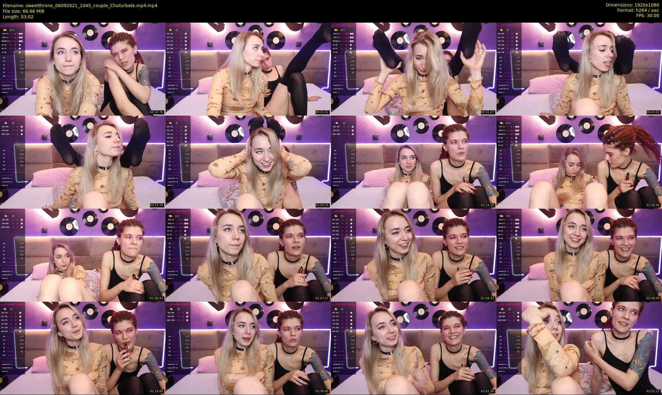 sweetthrone — 4 minute Chaturbate couple cam show recording, 1080p, Sep 6, 2021