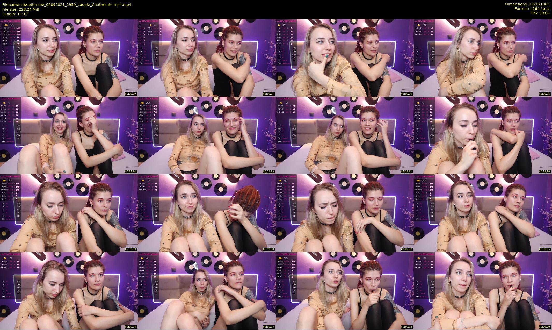 sweetthrone — 12 minute Chaturbate couple cam show recording, 1080p, Sep 6, 2021