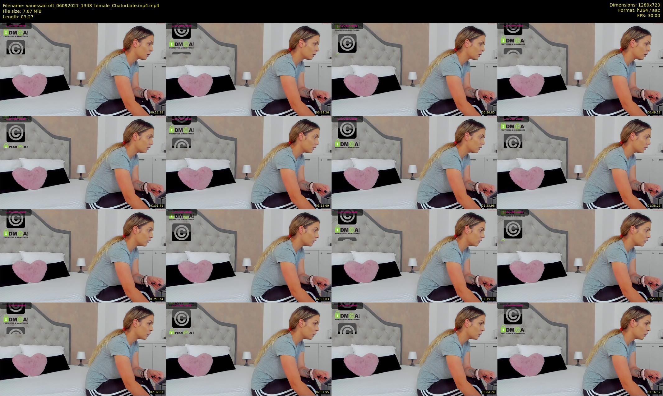 vanessacroft — 4 minute Chaturbate female cam show recording, 720p, Sep 6, 2021