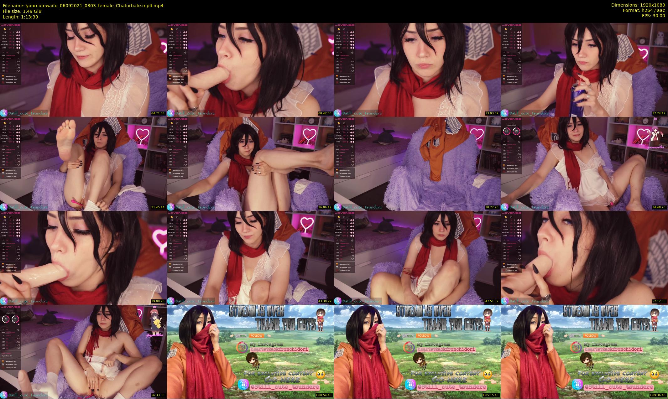 yourcutewaifu — 74 minute Chaturbate female cam show recording, 1080p, Sep 6, 2021