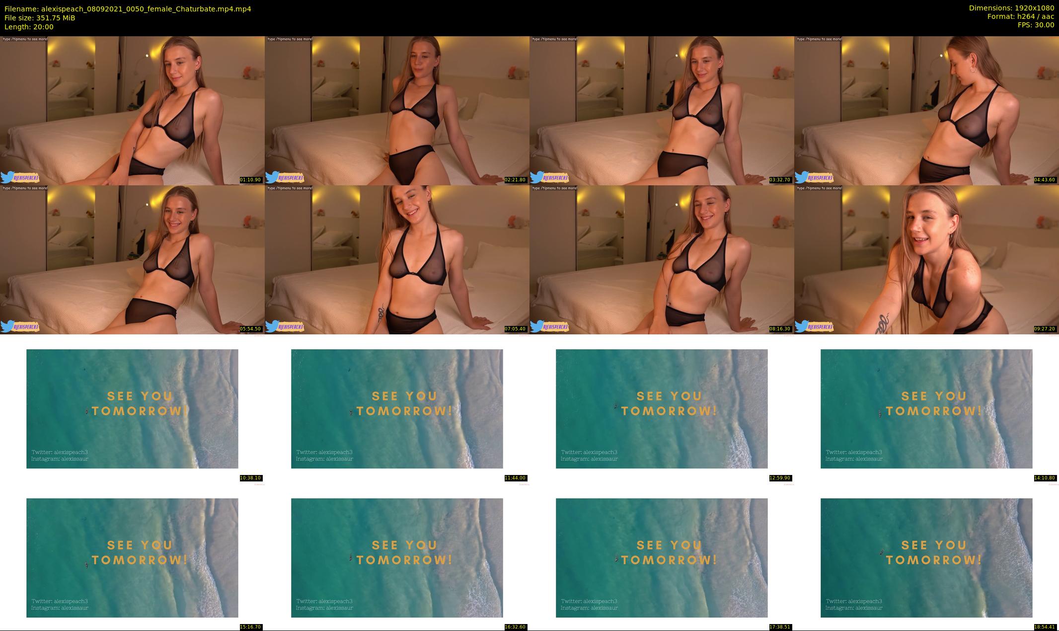 alexispeach — 20 minute Chaturbate female cam show recording, 1080p, Sep 8, 2021
