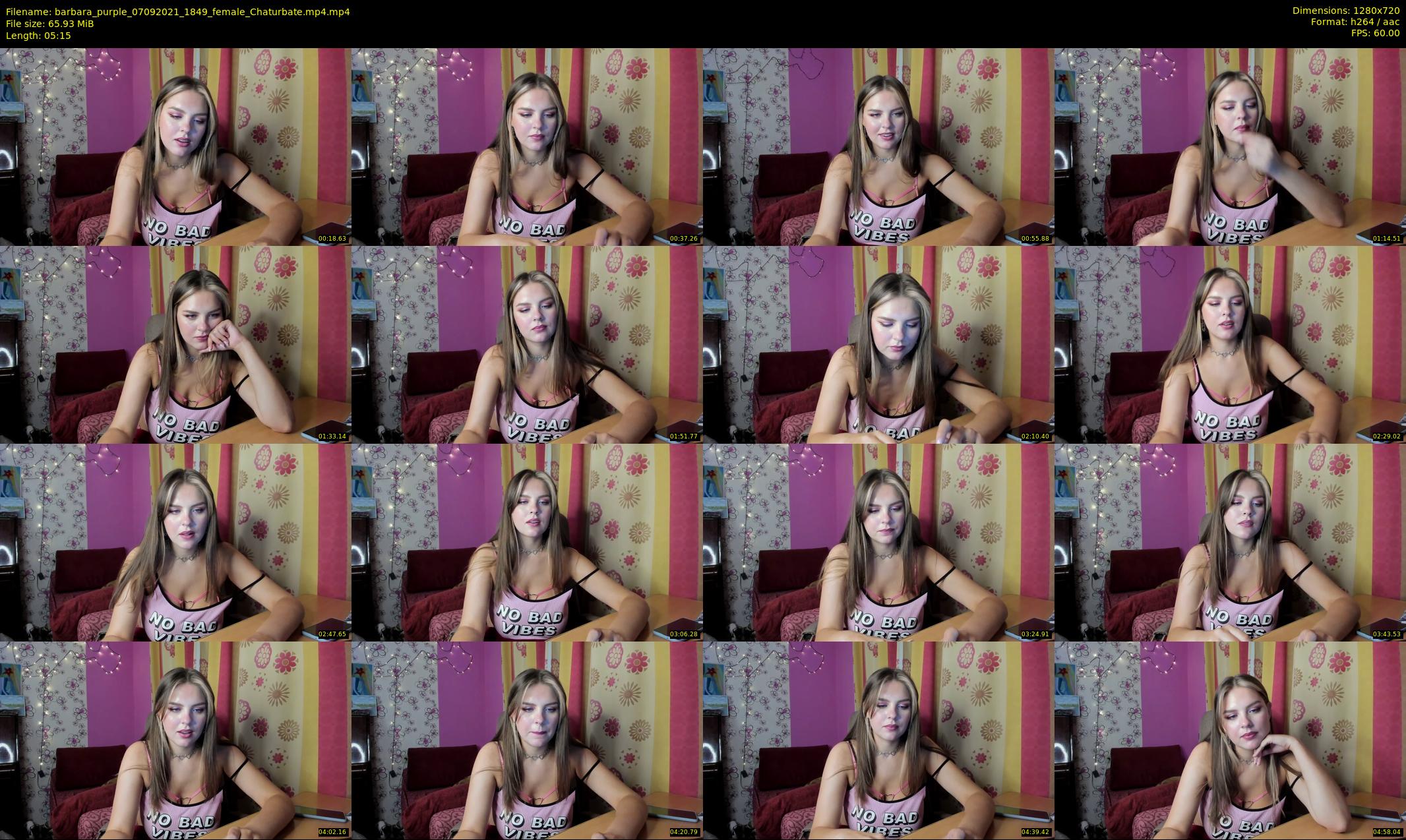 barbara_purple — 6 minute Chaturbate female cam show recording, 720p, Sep 7, 2021