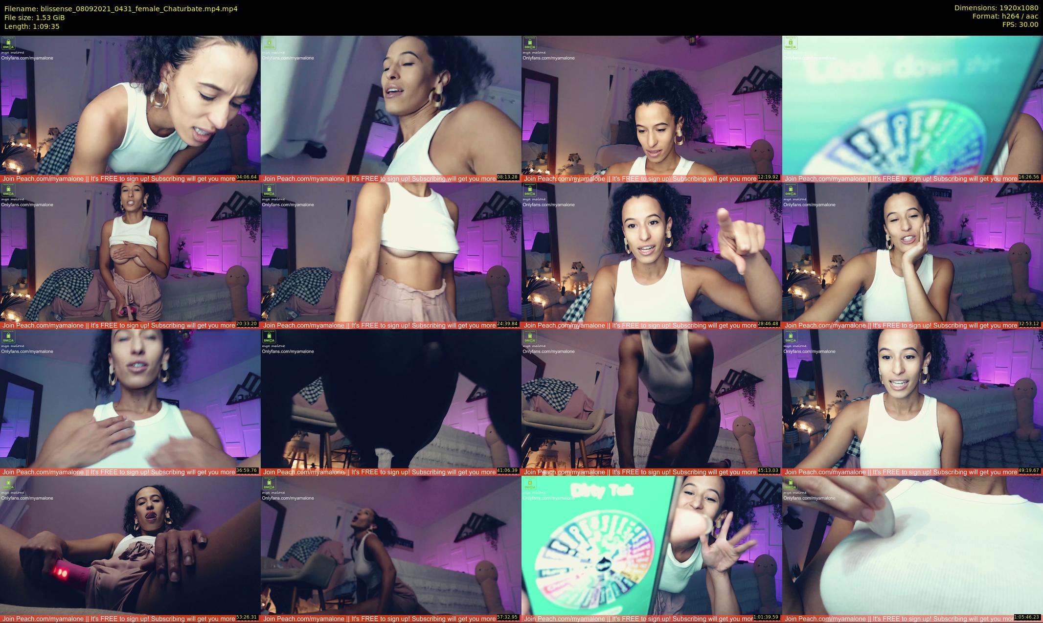 blissense — 70 minute Chaturbate female cam show recording, 1080p, Sep 8, 2021