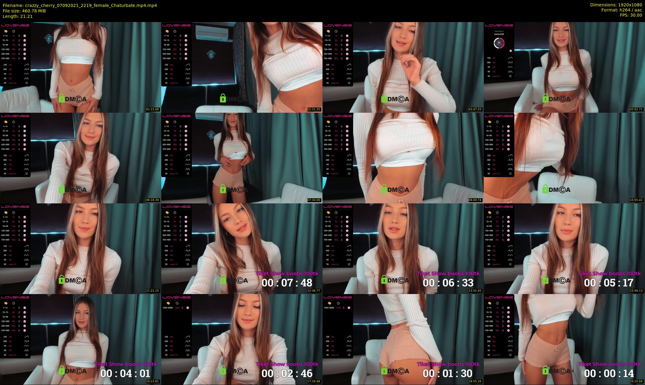crazzy_cherry — 22 minute Chaturbate female cam show recording, 1080p, Sep 7, 2021