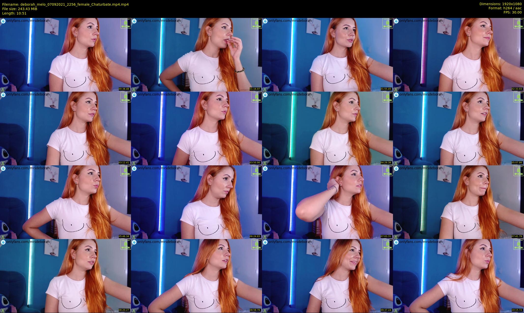 deborah_melo — 11 minute Chaturbate female cam show recording, 1080p, Sep 7, 2021