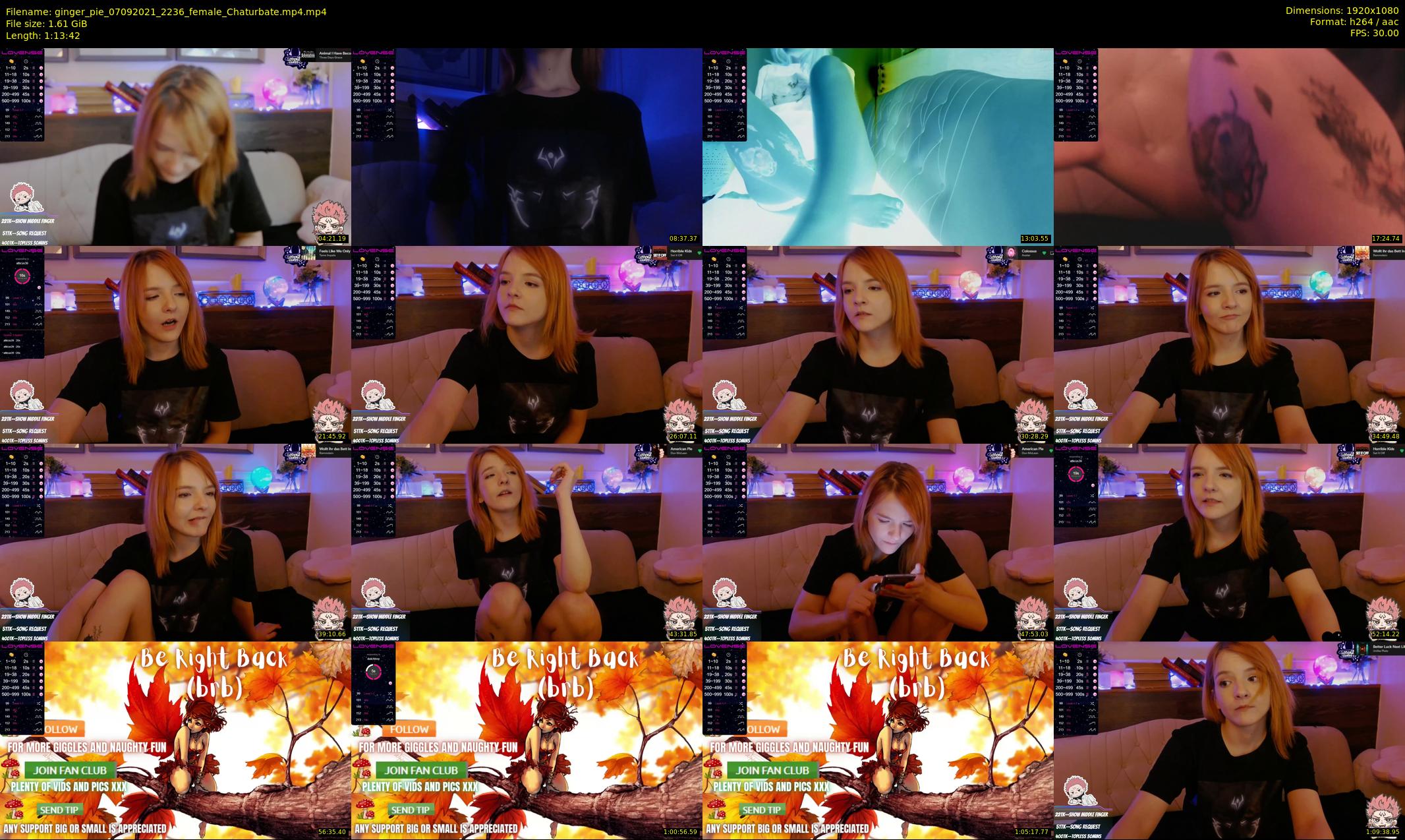 ginger_pie — 74 minute Chaturbate female cam show recording, 1080p, Sep 7, 2021