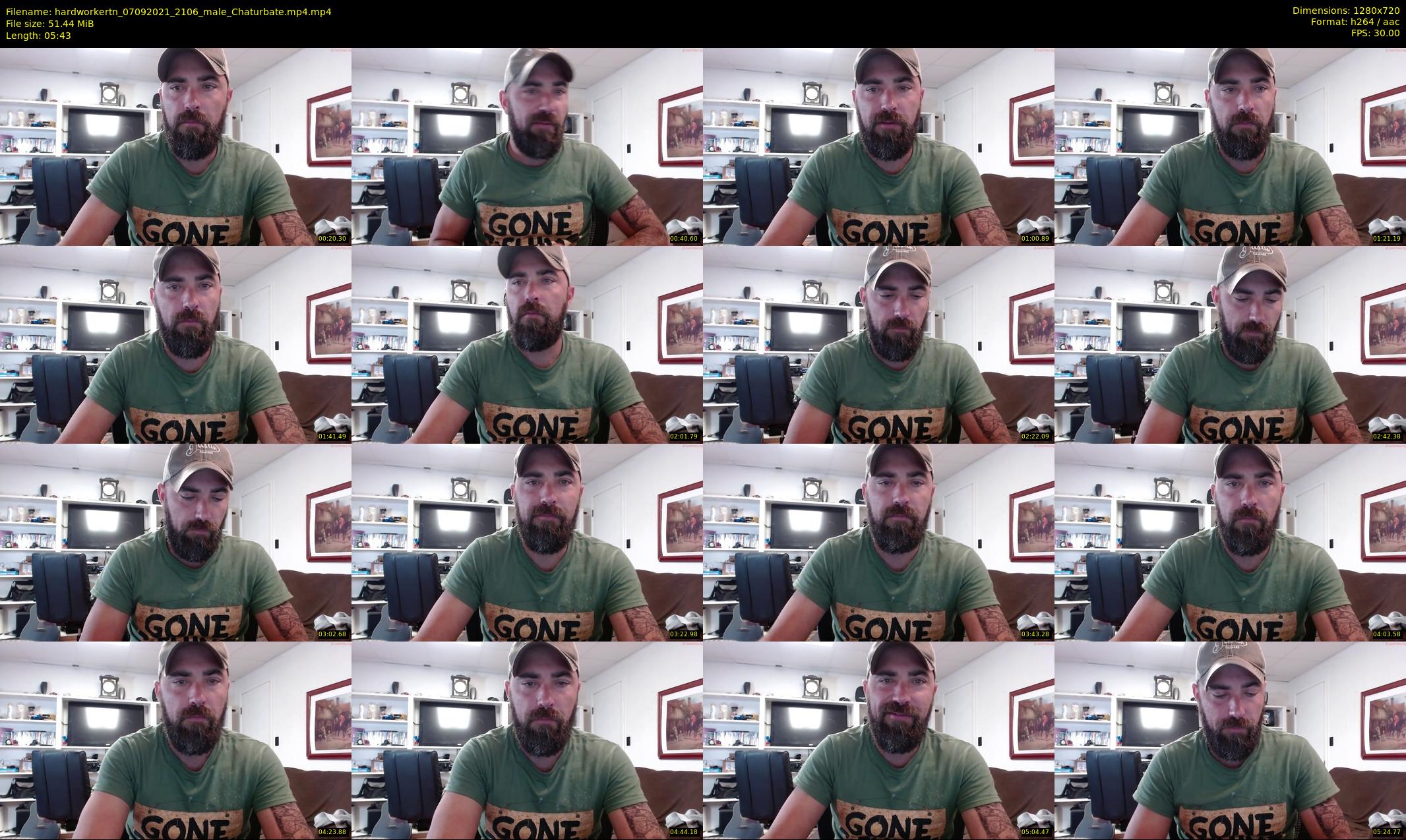 hardworkertn — 6 minute Chaturbate male cam show recording, 720p, Sep 7, 2021