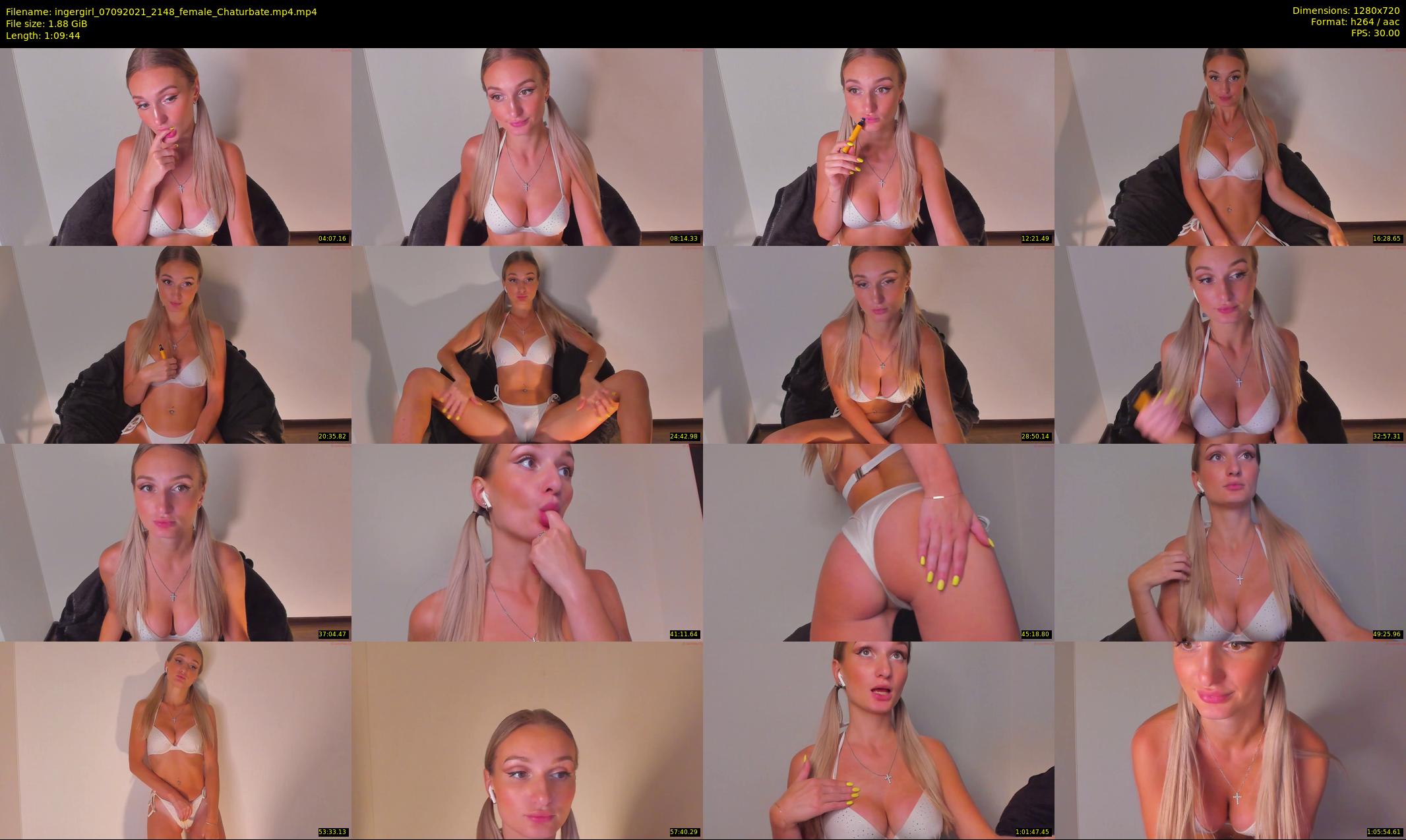 ingergirl — 70 minute Chaturbate female cam show recording, 720p, Sep 7, 2021