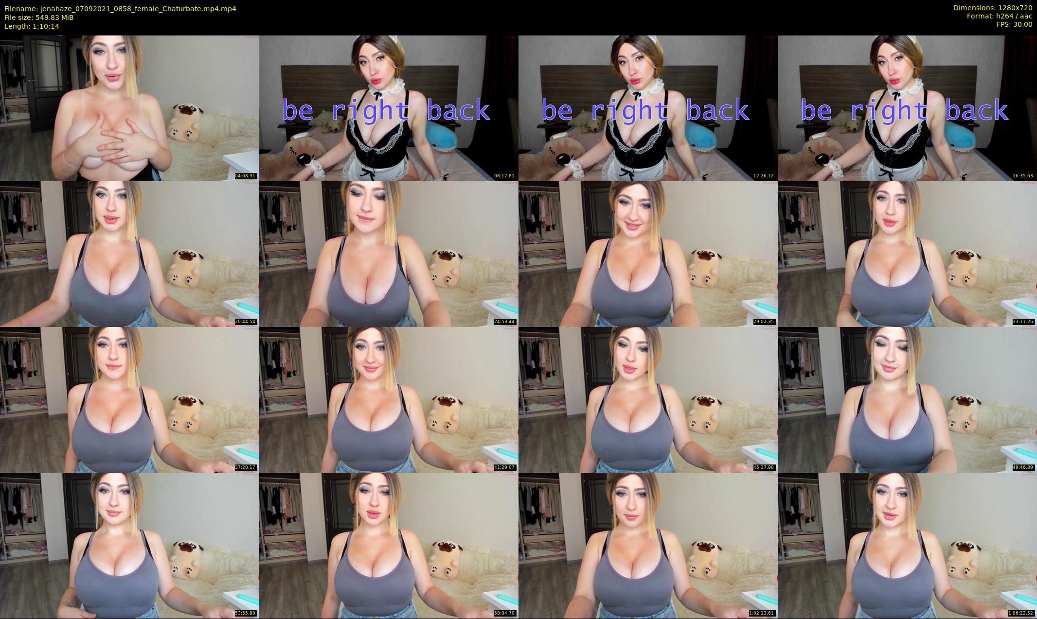 jenahaze — 71 minute Chaturbate female cam show recording, 720p, Sep 7, 2021