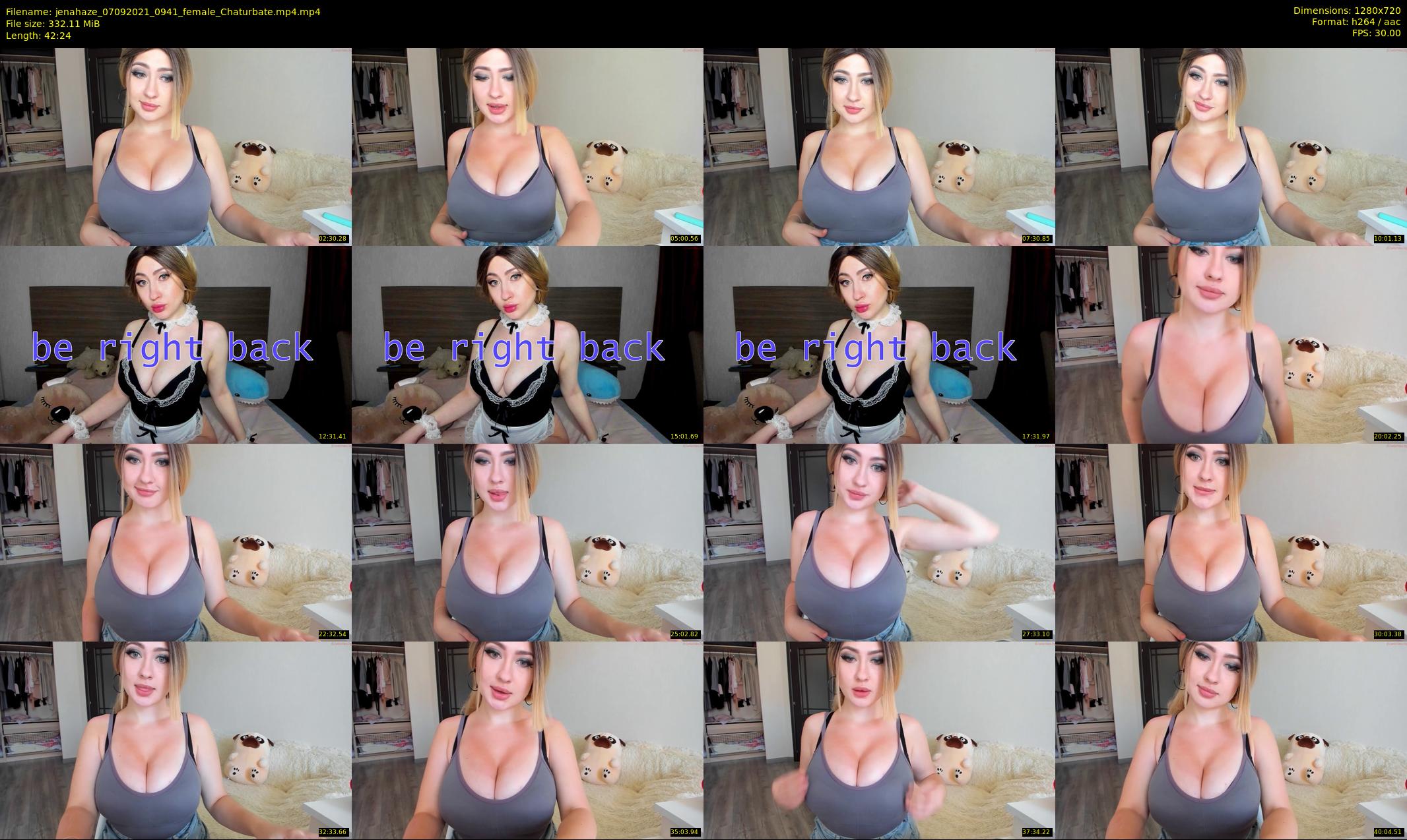 jenahaze — 43 minute Chaturbate female cam show recording, 720p, Sep 7, 2021