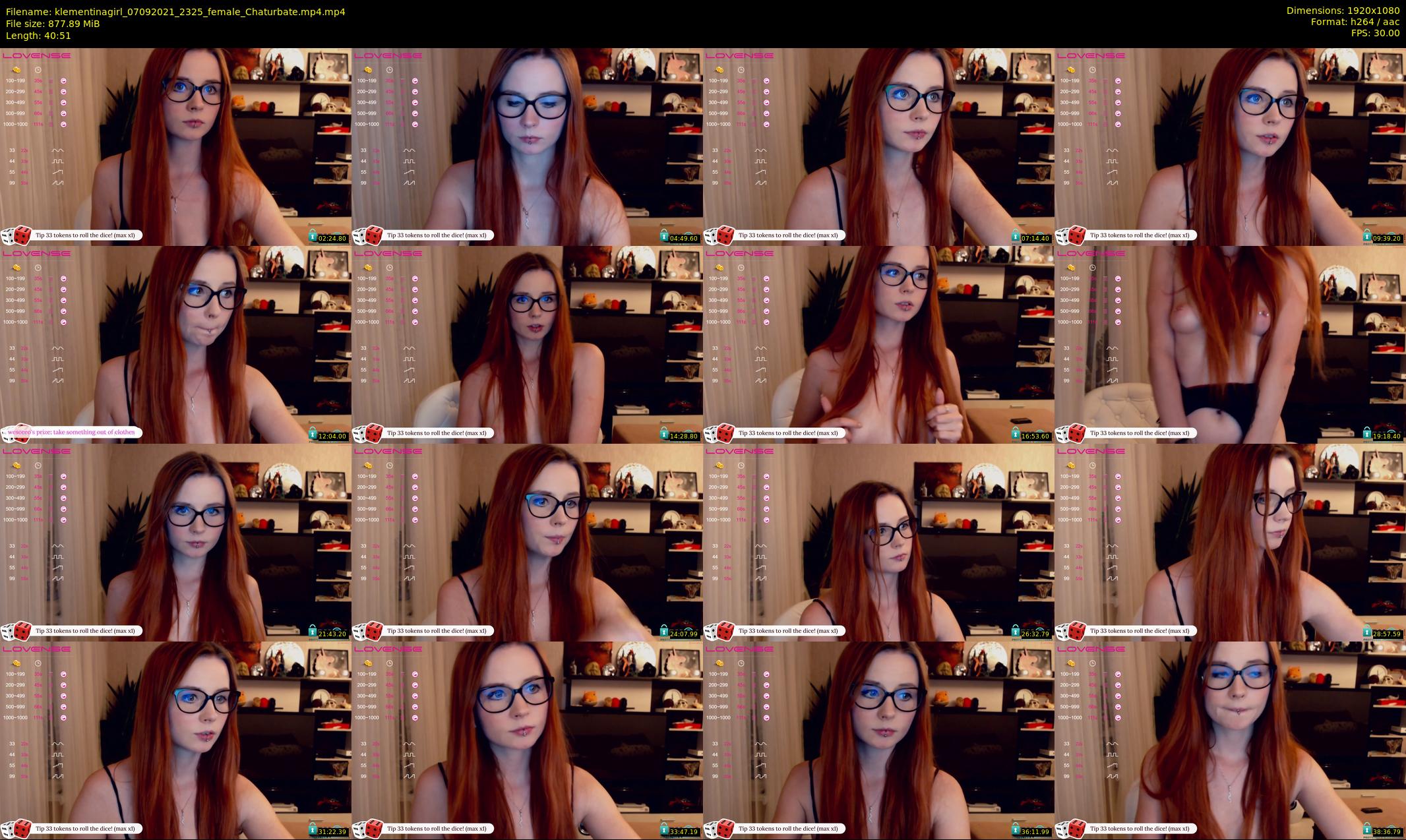 klementinagirl — 41 minute Chaturbate female cam show recording, 1080p, Sep 7, 2021
