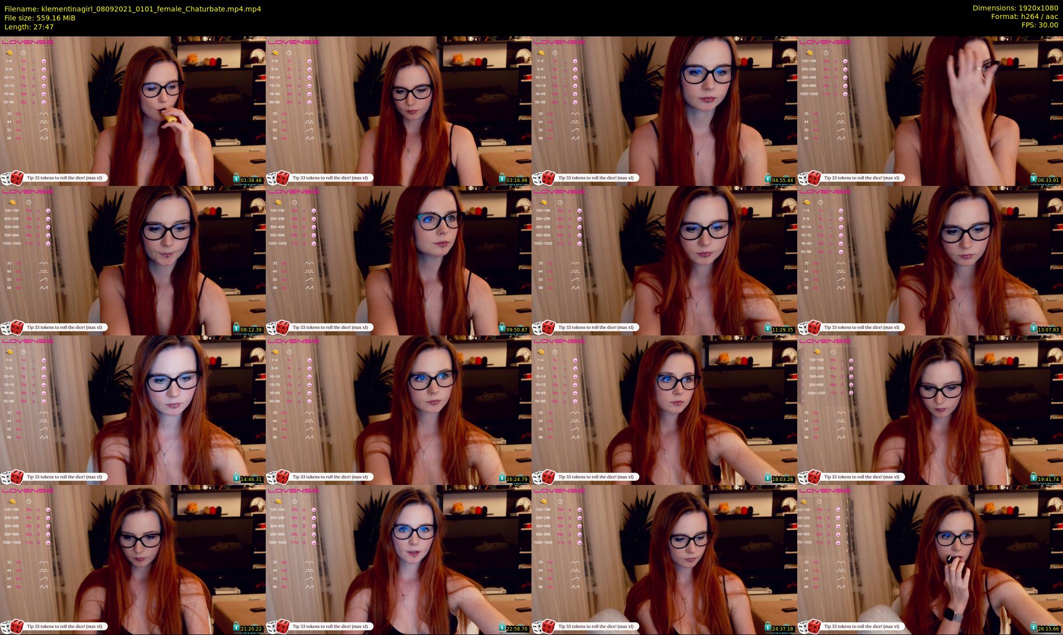 klementinagirl — 28 minute Chaturbate female cam show recording, 1080p, Sep 8, 2021