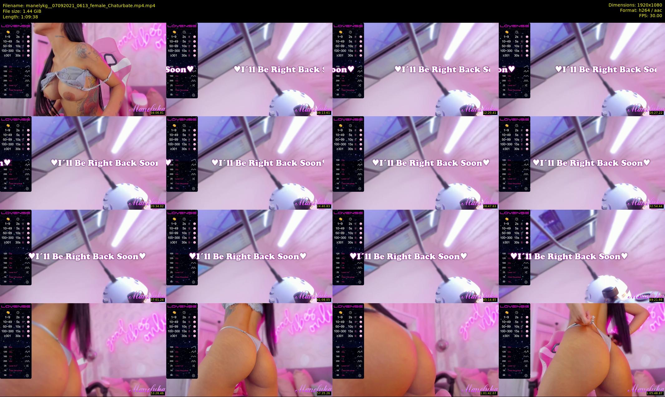manelykg_ — 70 minute Chaturbate female cam show recording, 1080p, Sep 7, 2021