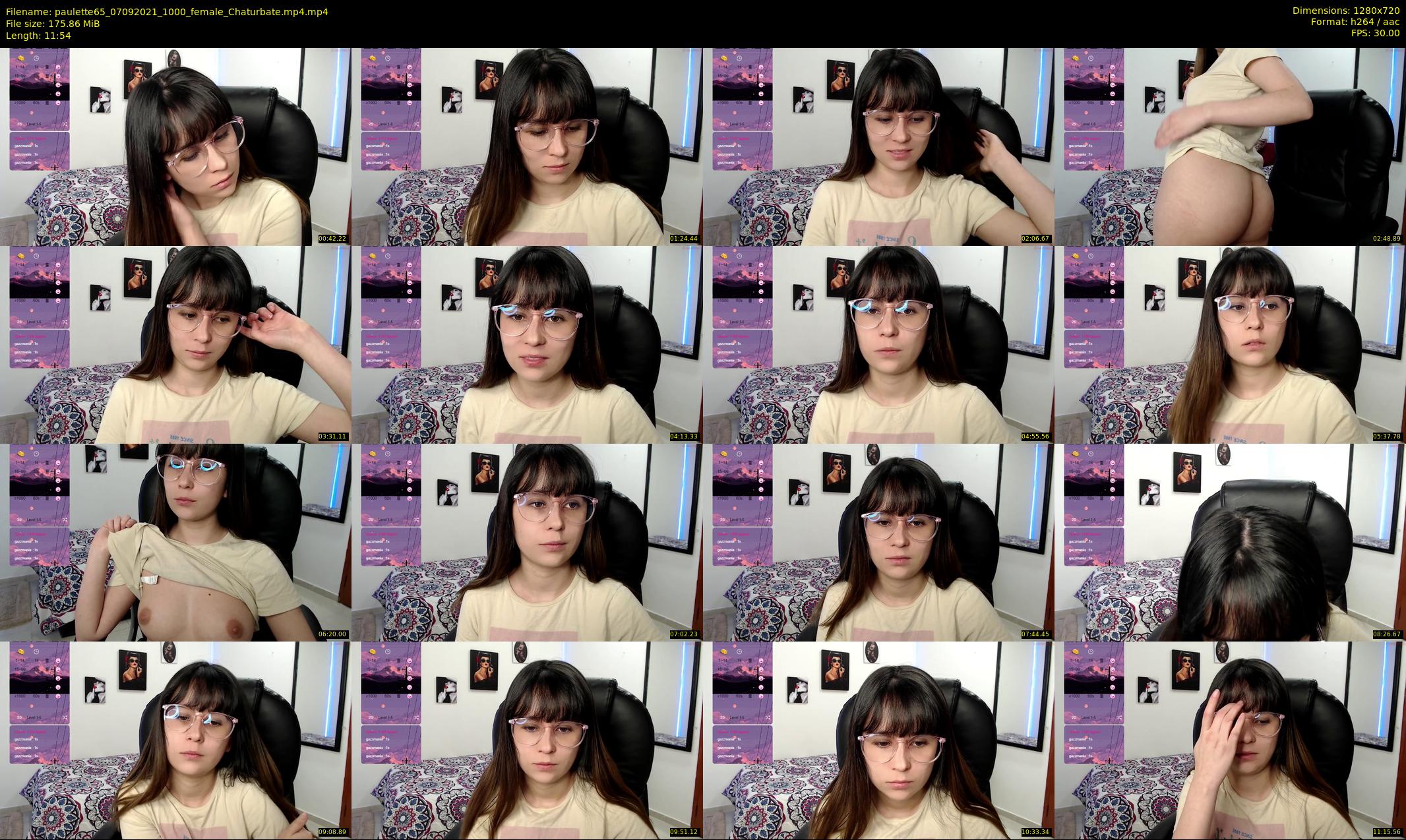 paulette65 — 12 minute Chaturbate female cam show recording, 720p, Sep 7, 2021