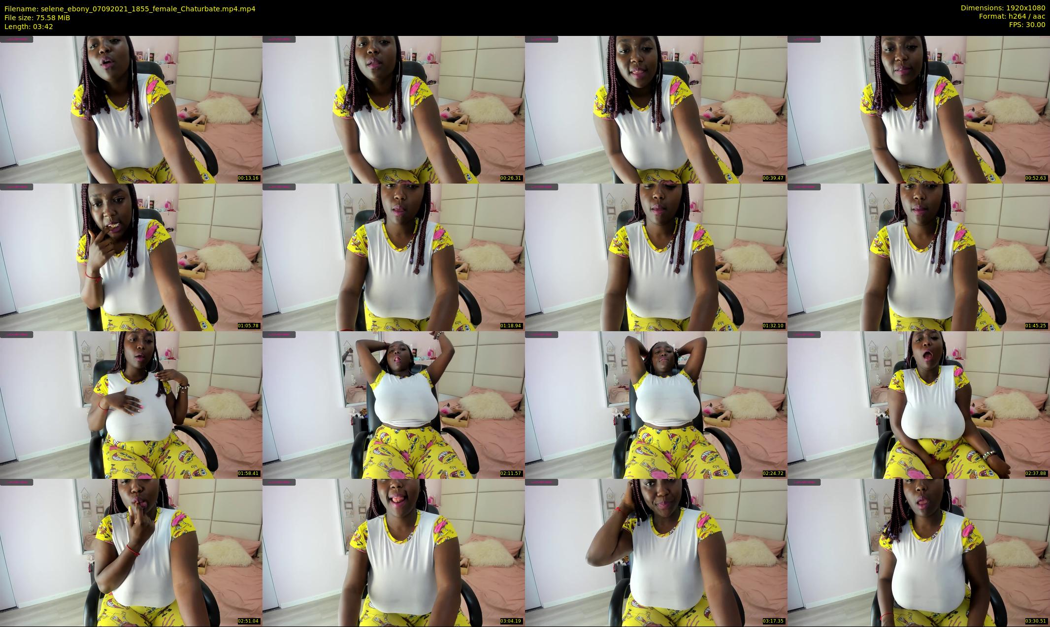 selene_ebony — 4 minute Chaturbate female cam show recording, 1080p, Sep 7, 2021