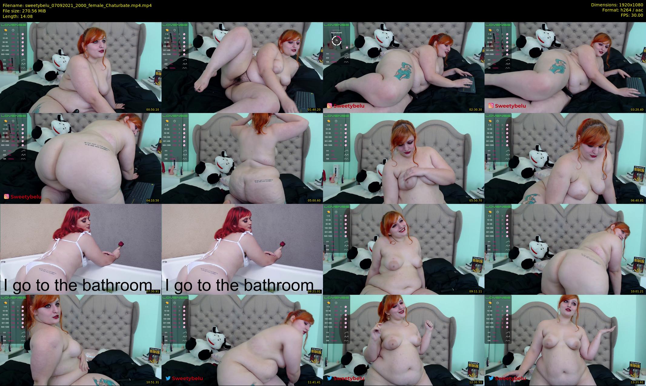 sweetybelu — 15 minute Chaturbate female cam show recording, 1080p, Sep 7, 2021