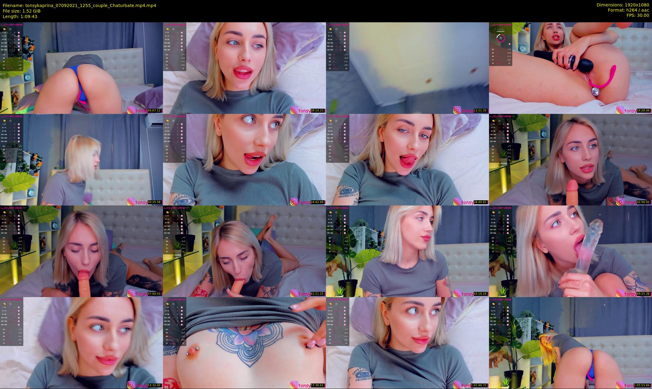 tonsykaprina — 70 minute Chaturbate couple cam show recording, 1080p, Sep 7, 2021