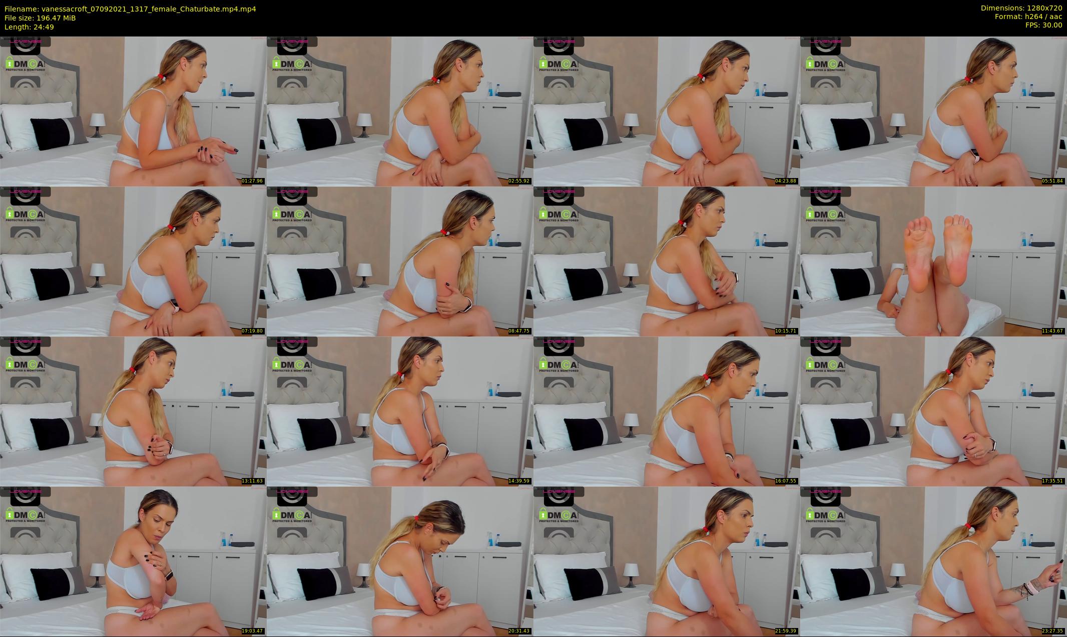 vanessacroft — 25 minute Chaturbate female cam show recording, 720p, Sep 7, 2021