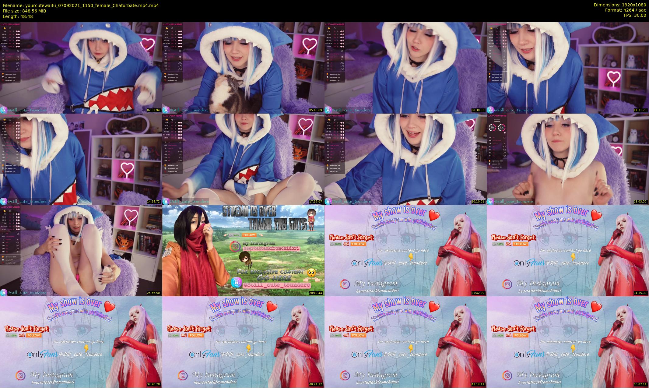 yourcutewaifu — 49 minute Chaturbate female cam show recording, 1080p, Sep 7, 2021