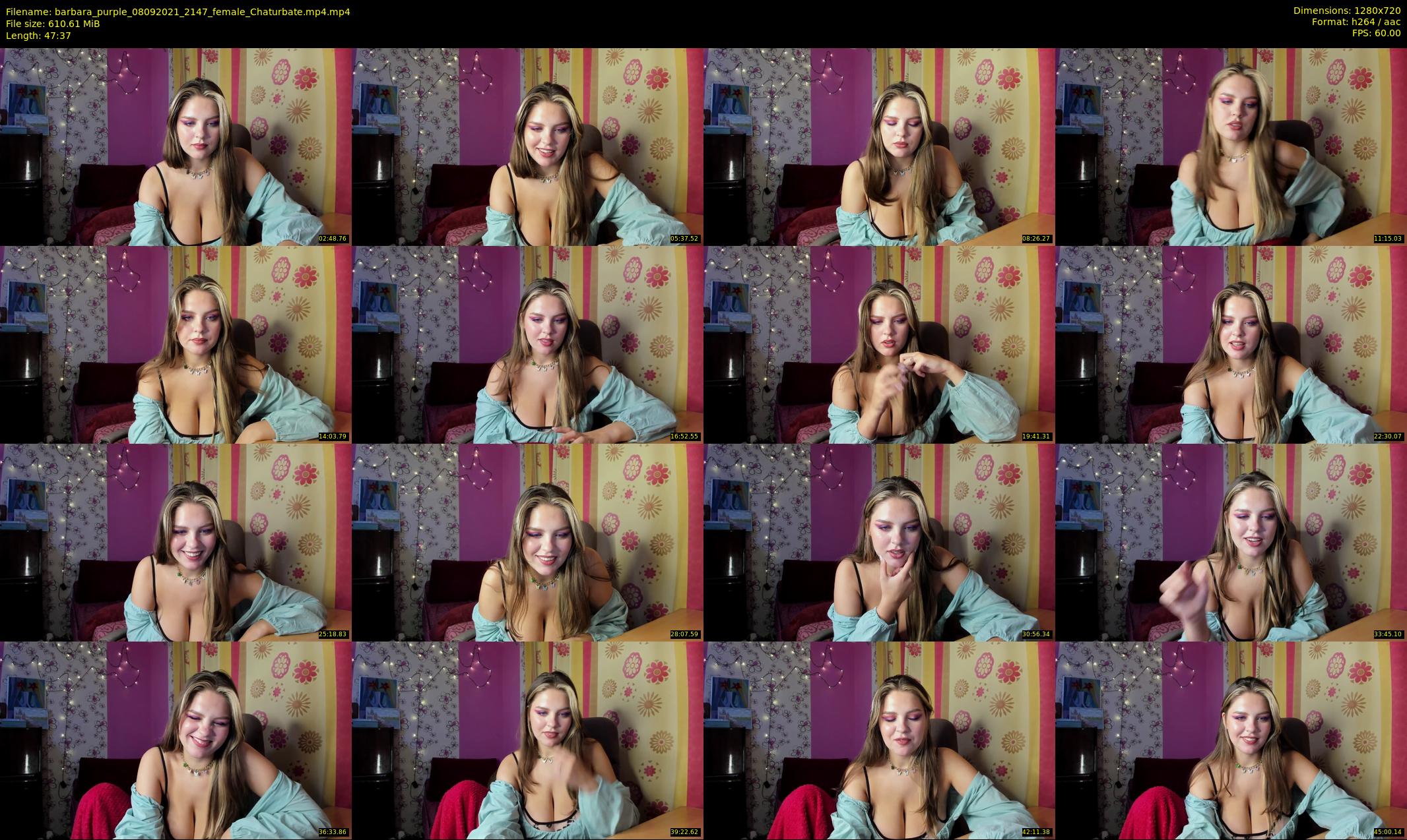 barbara_purple — 48 minute Chaturbate female cam show recording, 720p, Sep 8, 2021