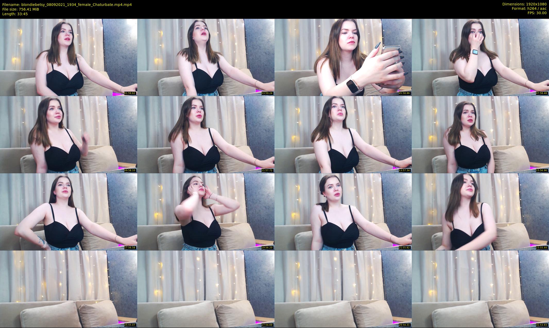 blondiebetsy — 34 minute Chaturbate female cam show recording, 1080p, Sep 8, 2021