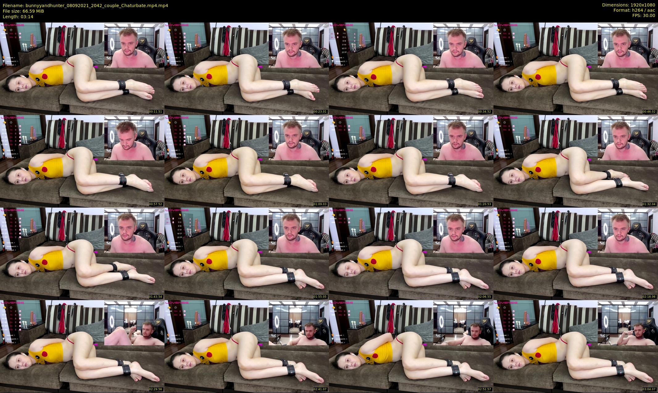 bunnyyandhunter — 4 minute Chaturbate couple cam show recording, 1080p, Sep 8, 2021