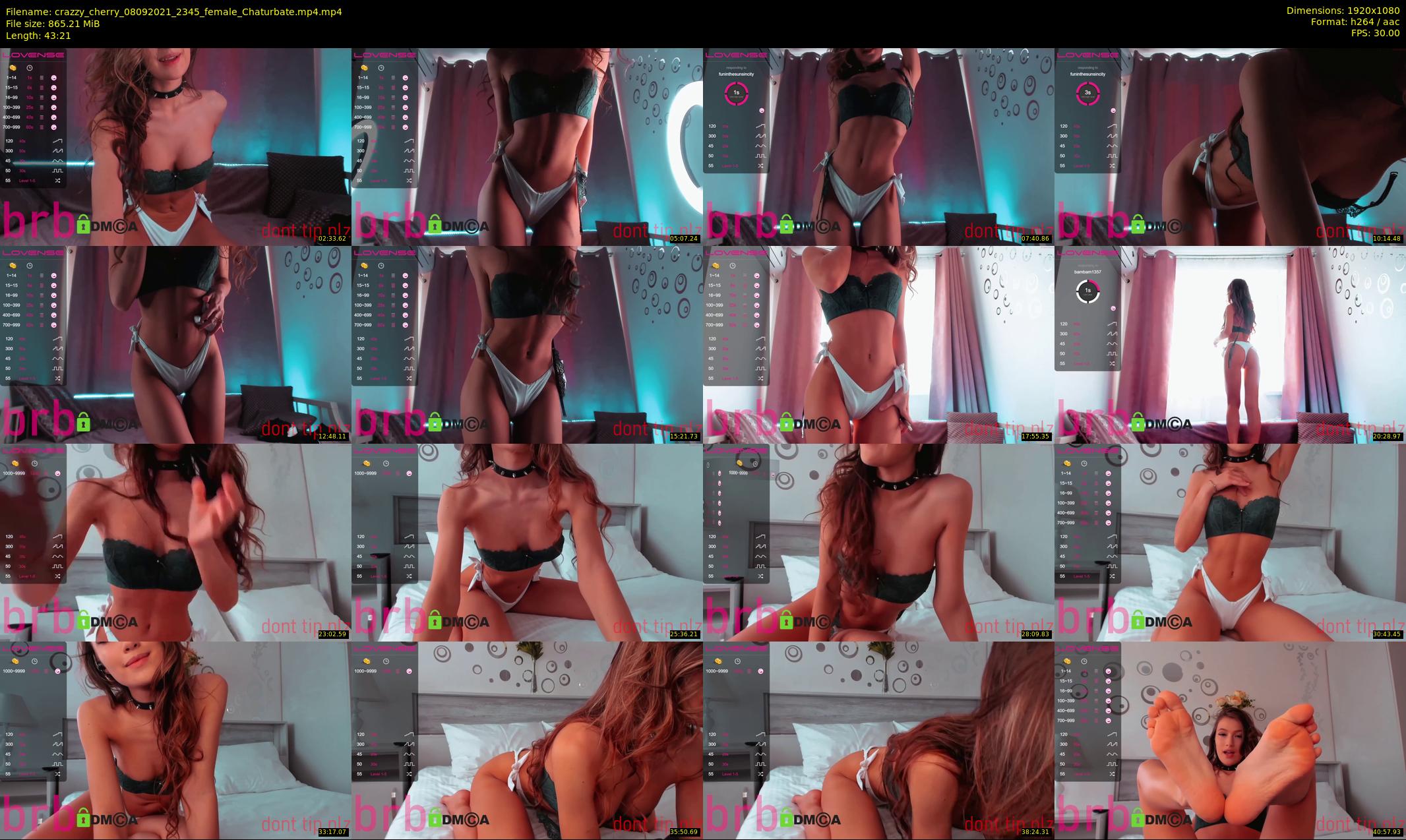crazzy_cherry — 44 minute Chaturbate female cam show recording, 1080p, Sep 8, 2021