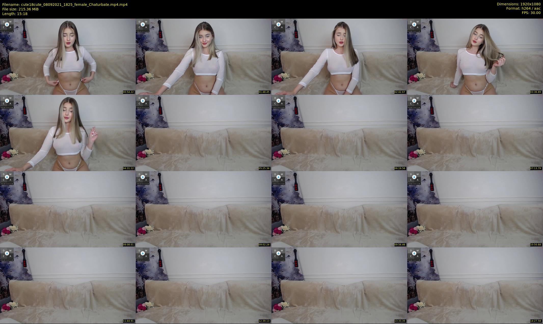 cute18cute — 16 minute Chaturbate female cam show recording, 1080p, Sep 8, 2021