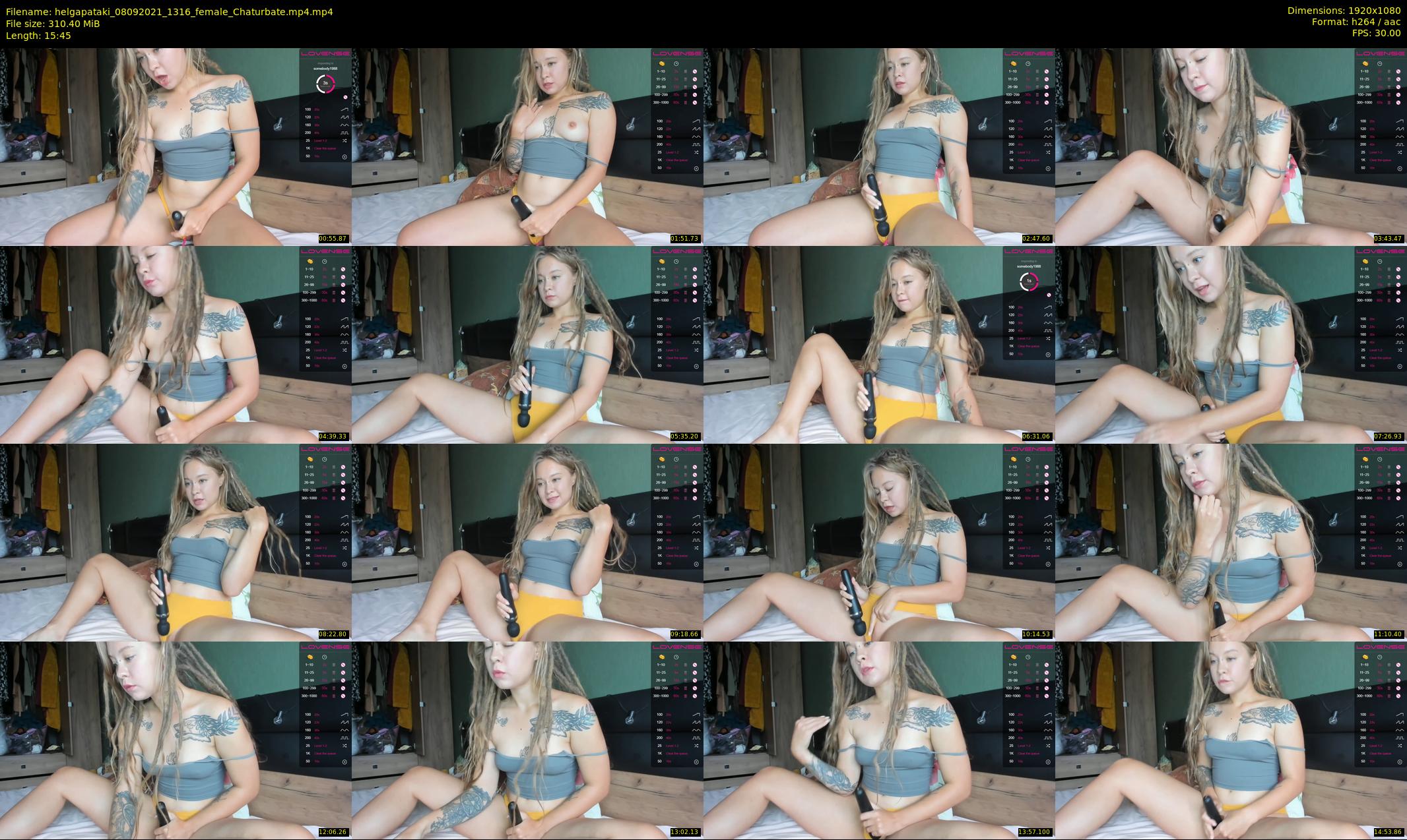 helgapataki — 16 minute Chaturbate female cam show recording, 1080p, Sep 8, 2021