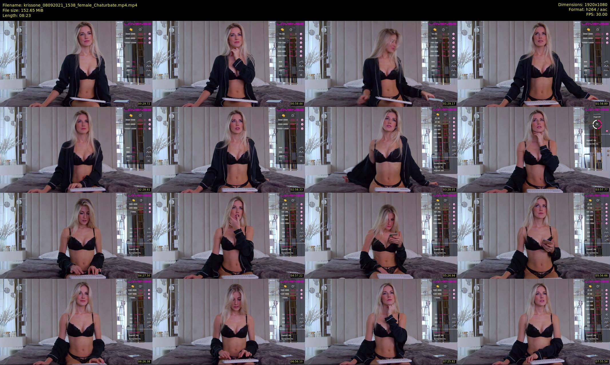 krissone — 9 minute Chaturbate female cam show recording, 1080p, Sep 8, 2021