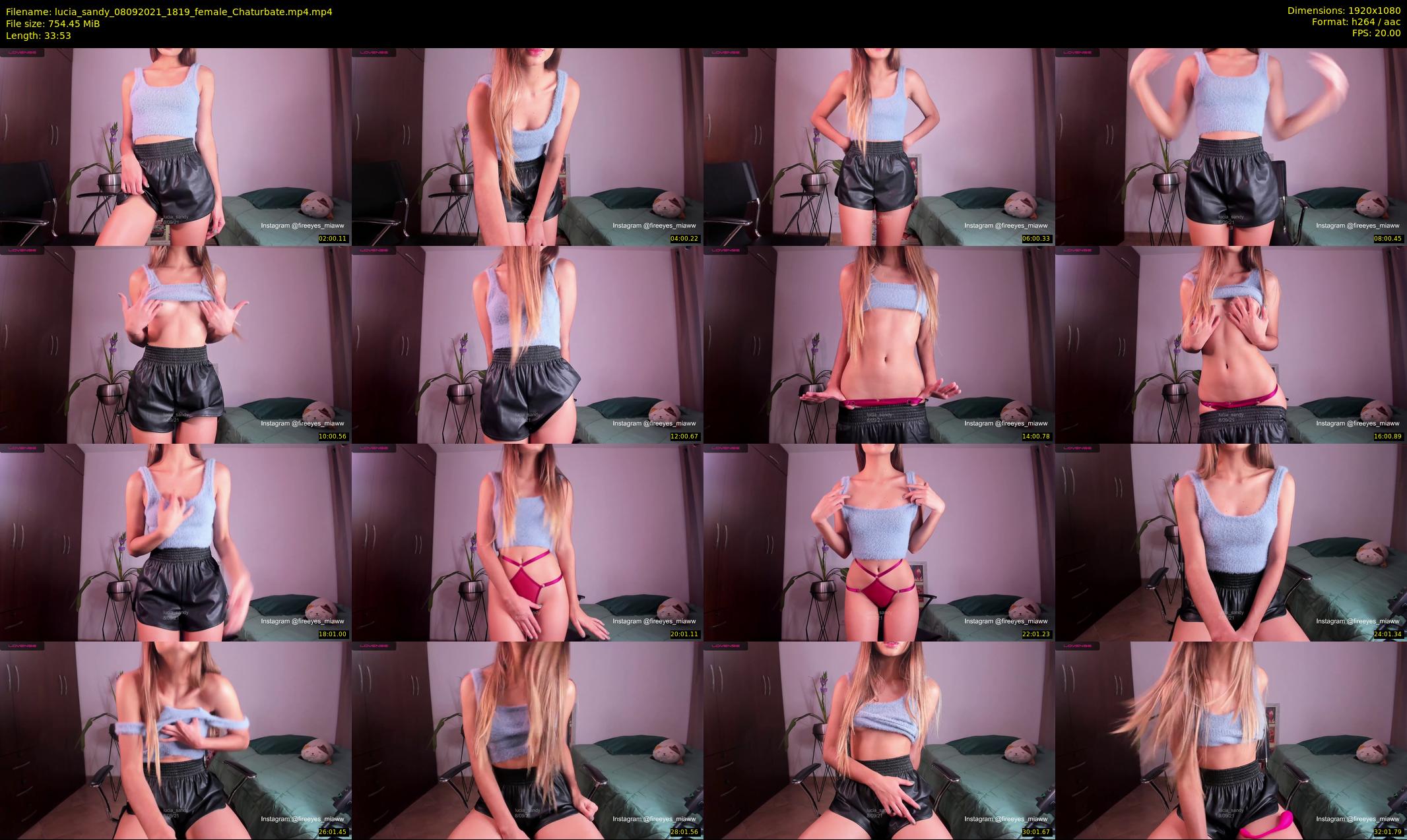 lucia_sandy — 34 minute Chaturbate female cam show recording, 1080p, Sep 8, 2021