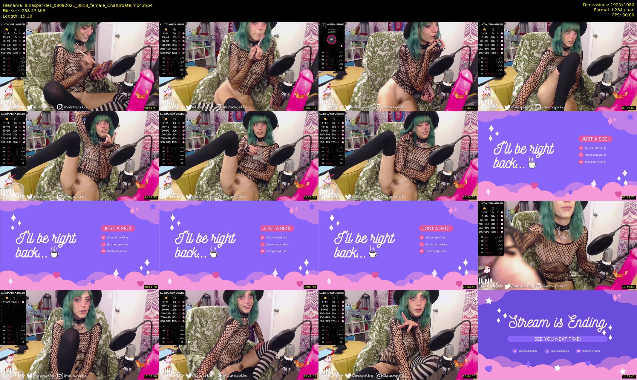 lunasparkles — 16 minute Chaturbate female cam show recording, 1080p, Sep 8, 2021
