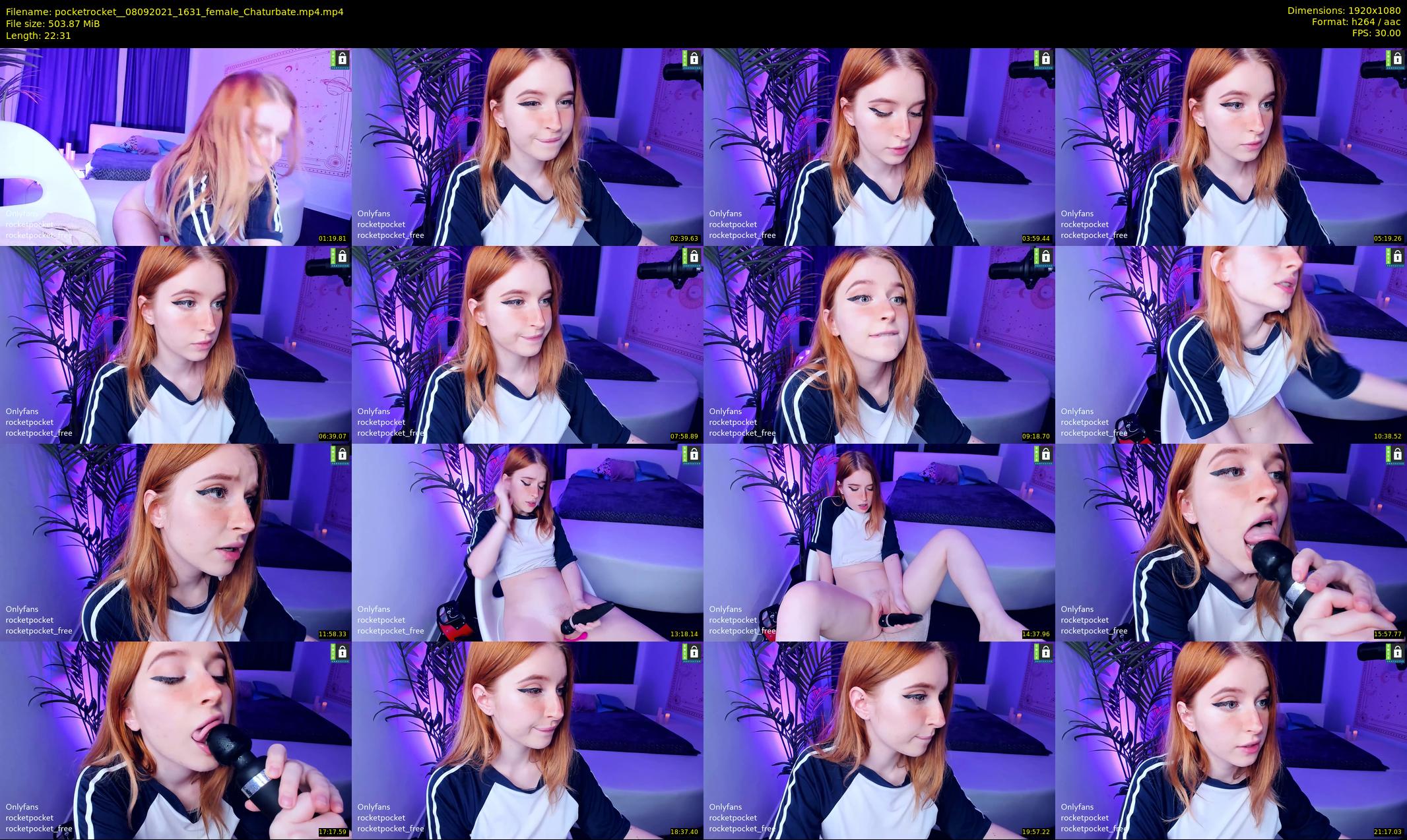 pocketrocket_ — 23 minute Chaturbate female cam show recording, 1080p, Sep 8, 2021